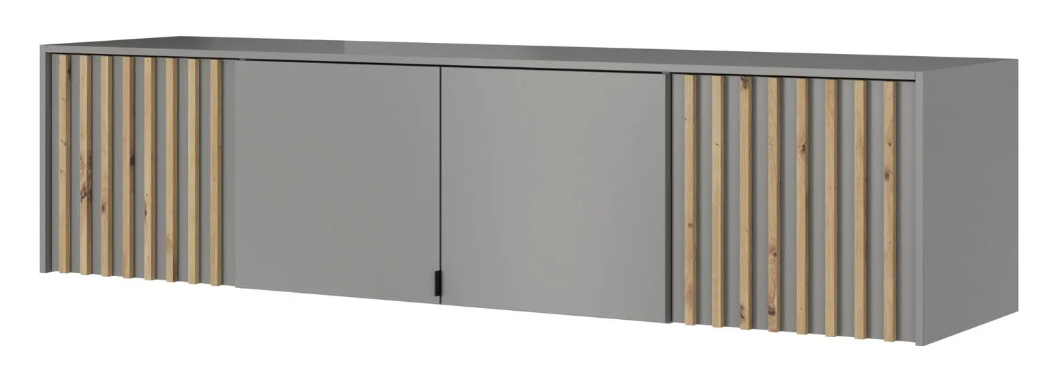 Nelly 4D Wardrobe with Mirror Grey