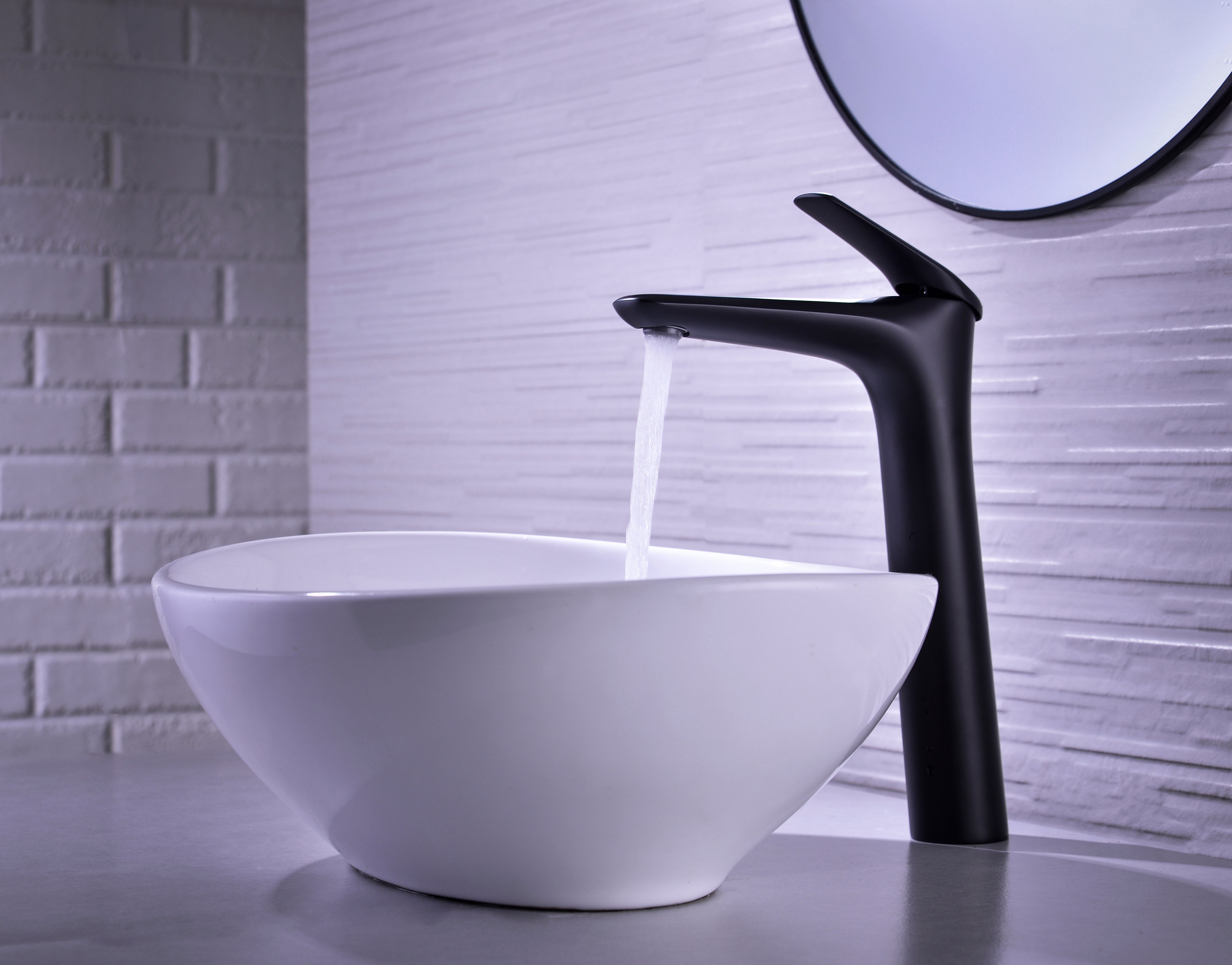 Niagara Tall Basin Mixer Tap – Matt Black, 86002B