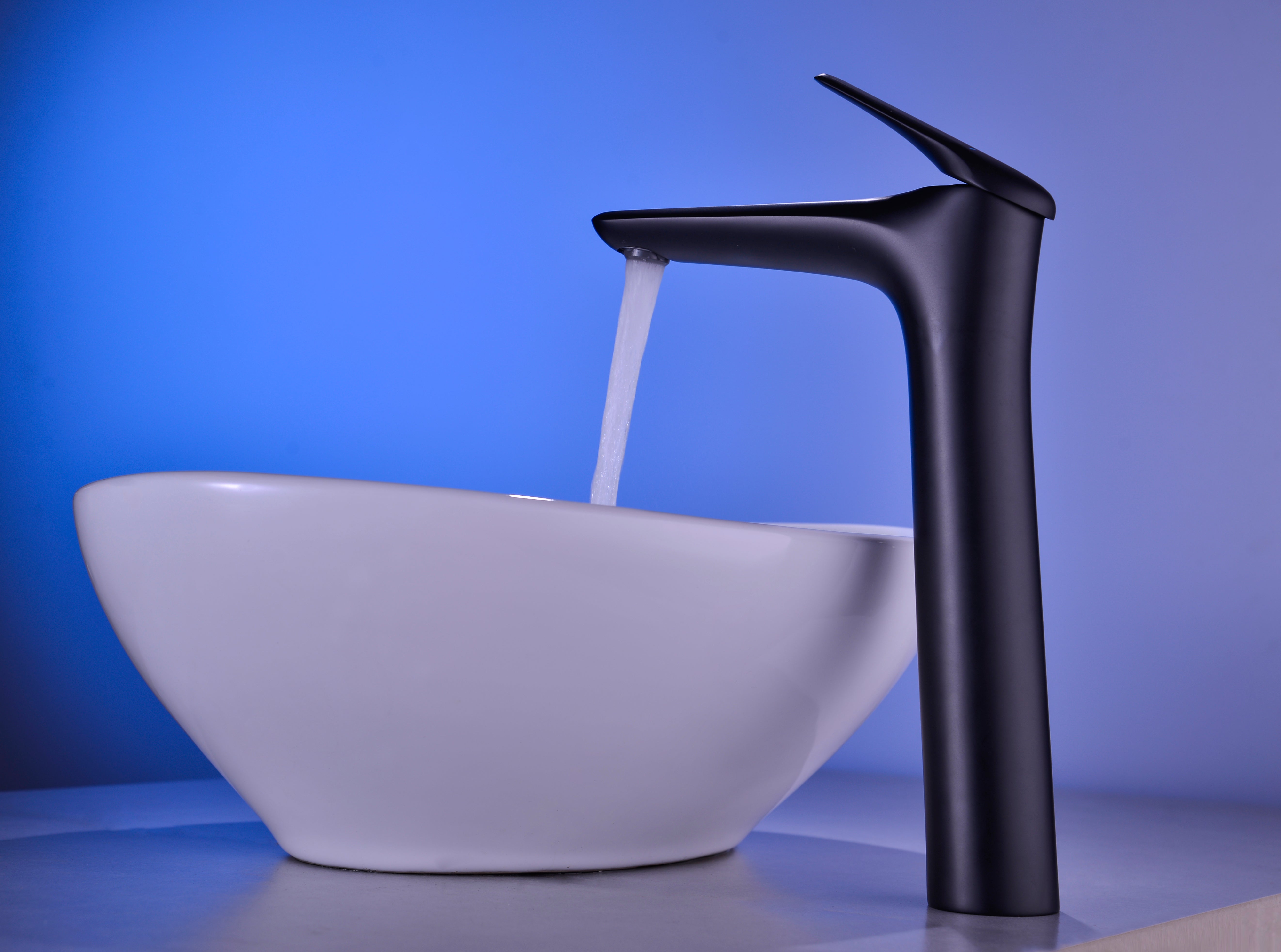Niagara Tall Basin Mixer Tap – Matt Black, 86002B