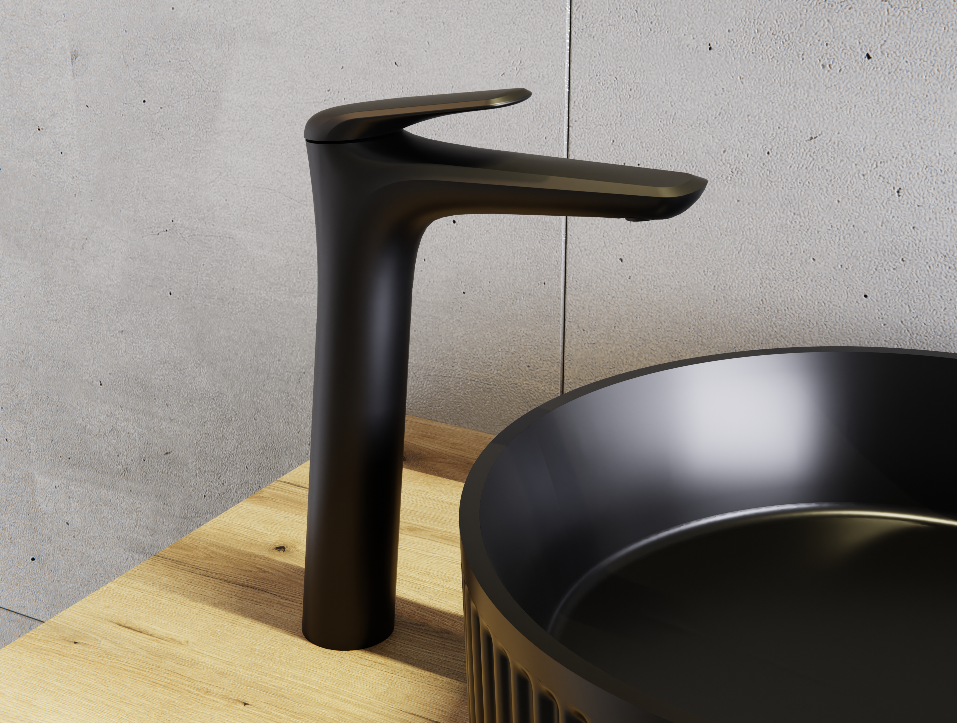Niagara Tall Basin Mixer Tap – Matt Black, 86002B