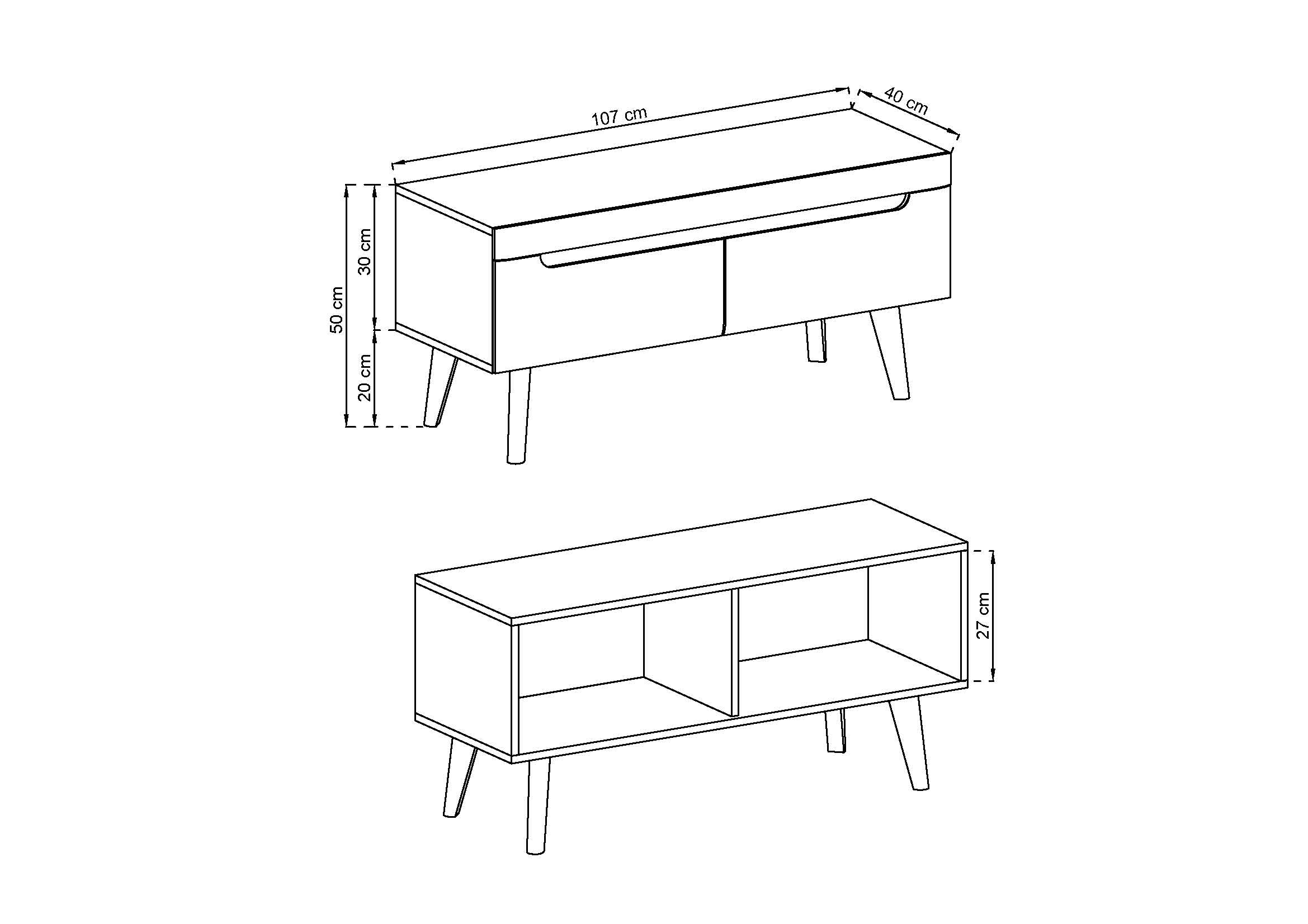 Nordi TV Stand 107 – Scandic style