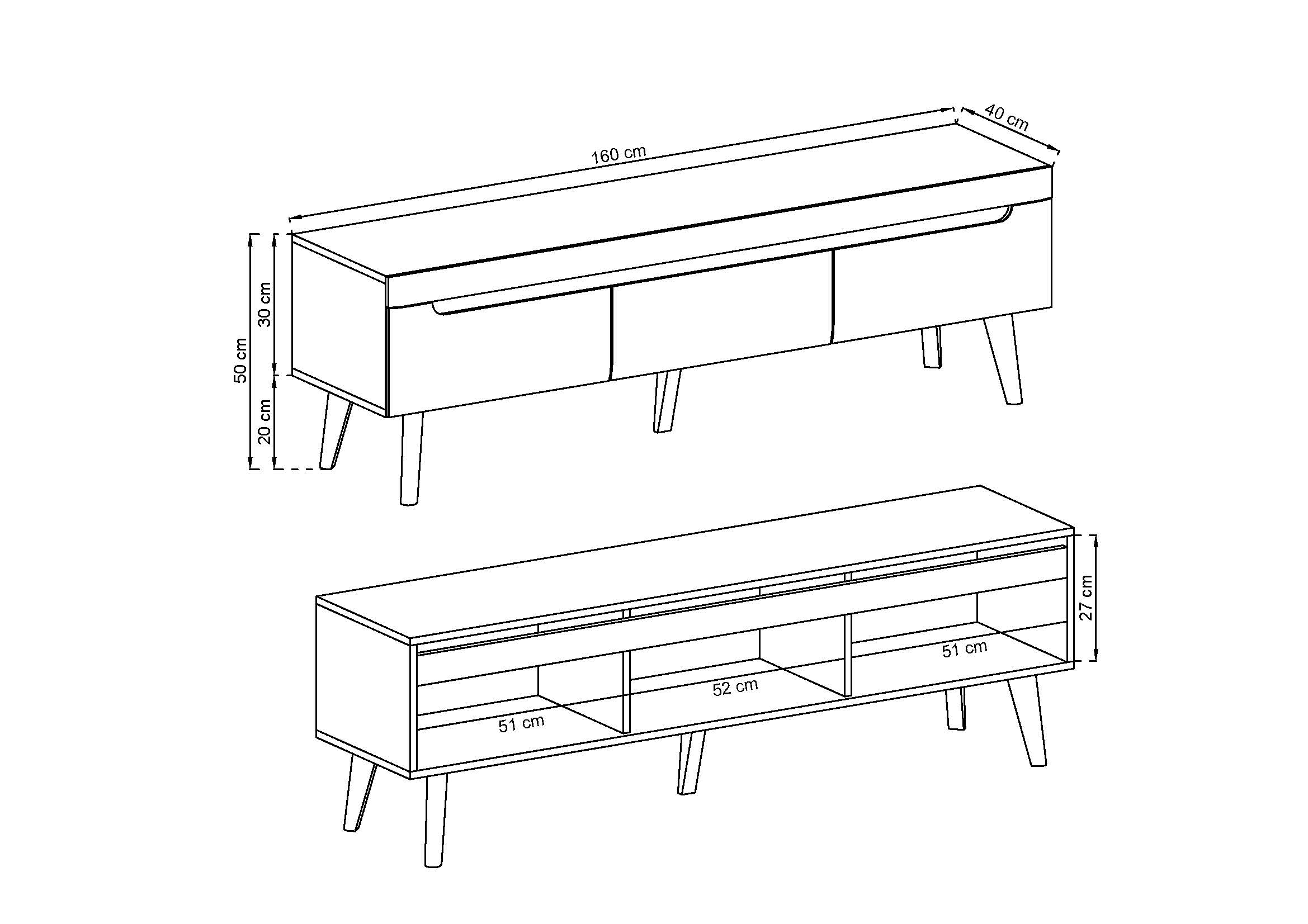 Nordi TV Stand 160 – Scandic style