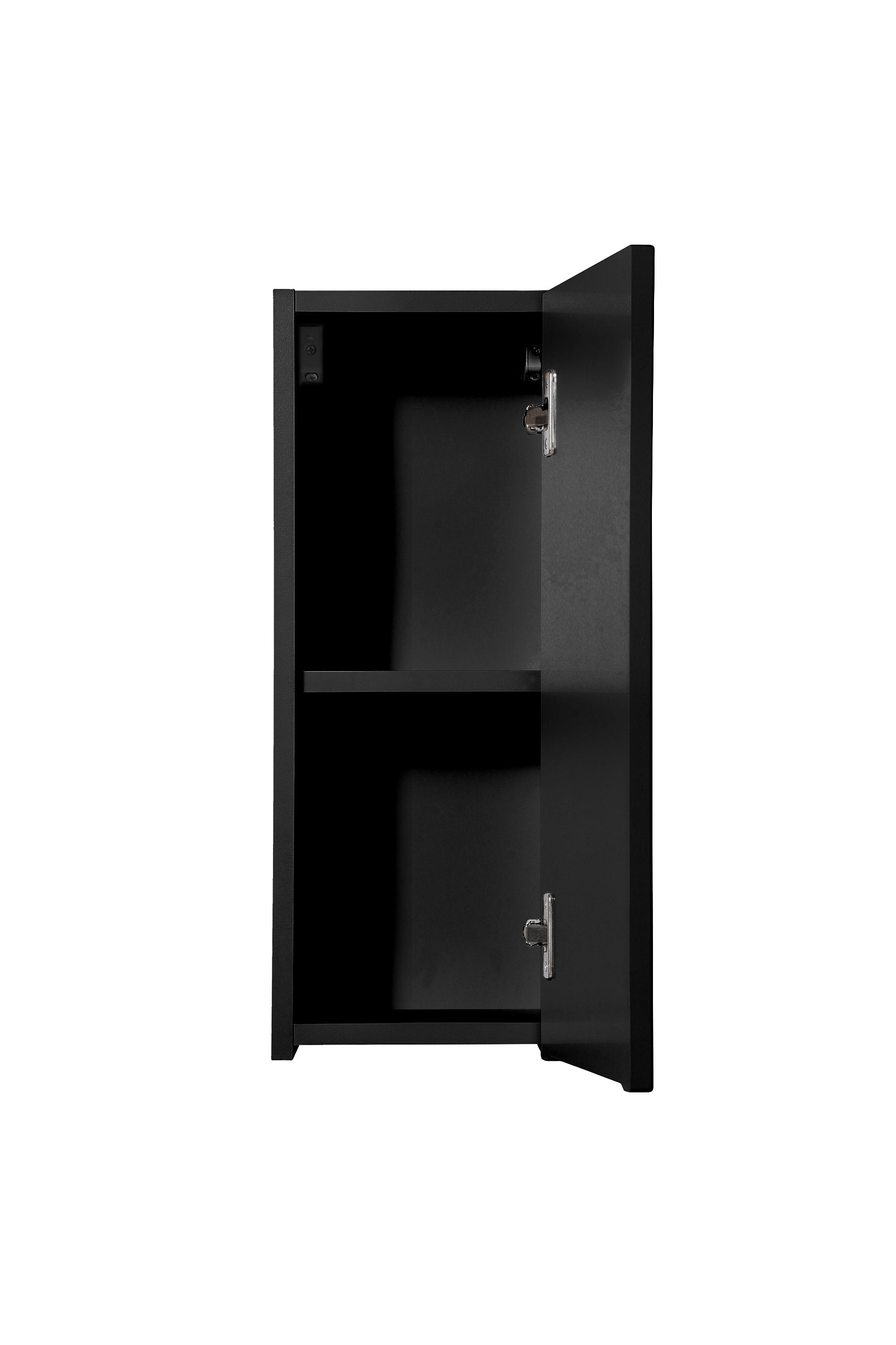 Nova Black Wall Cabinet 1 Door – Black Matt, 20 cm