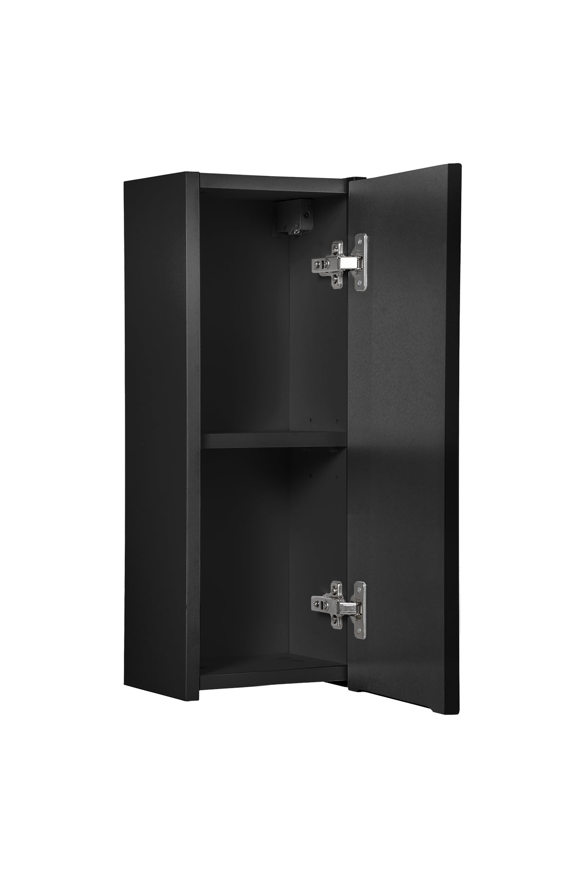 Nova Black Wall Cabinet 1 Door – Black Matt, 20 cm