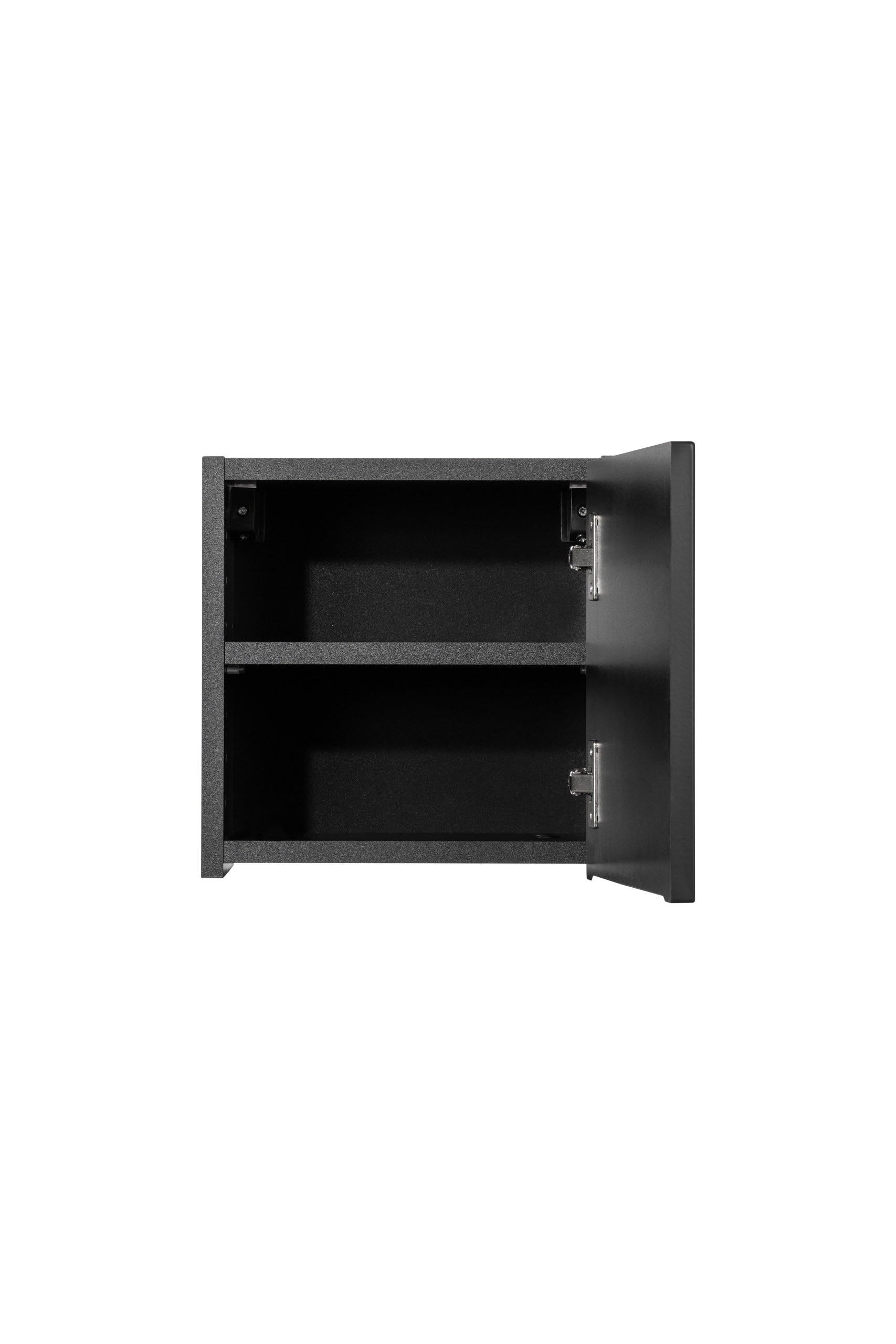 Nova Black Qubik Wall Cabinet 1 Door – Black Matt, 30×30 cm