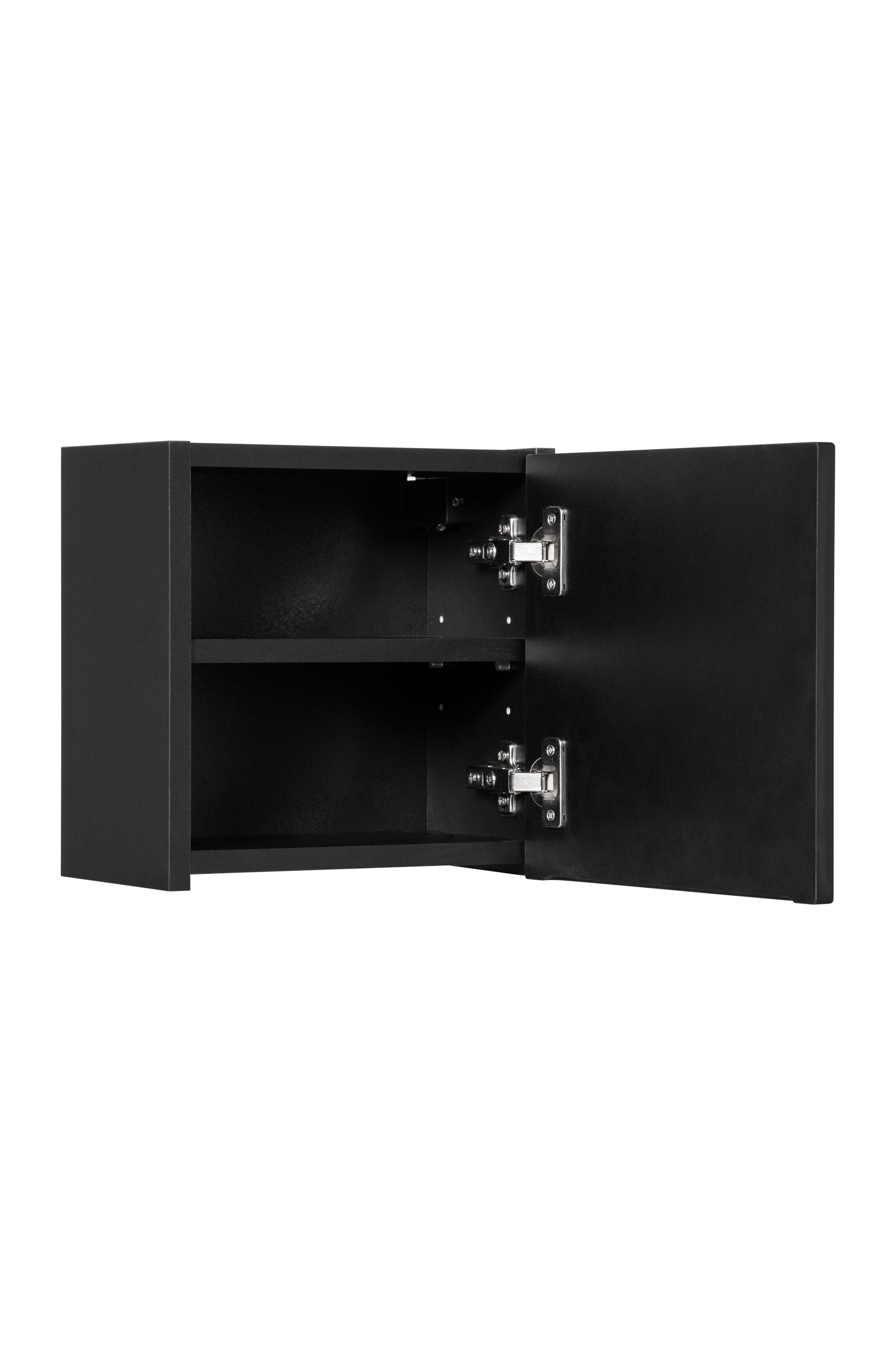 Nova Black Qubik Wall Cabinet 1 Door – Black Matt, 30×30 cm