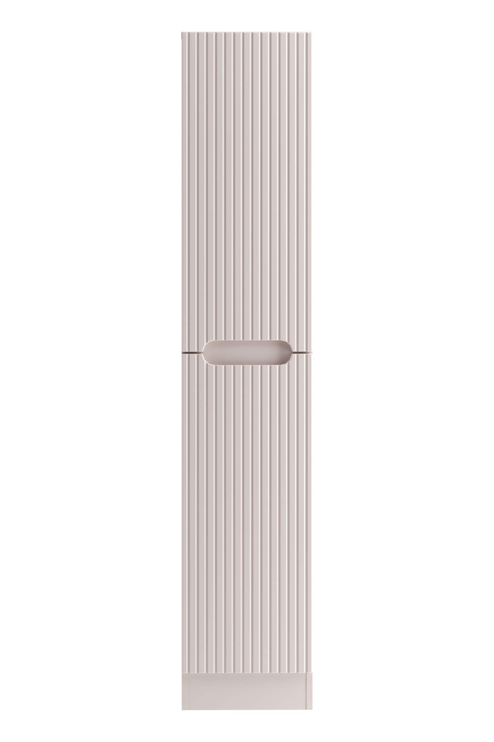 Nova Cashmere Tall Cabinet with Laundry Basket – Cashmere Matt, 35 cm