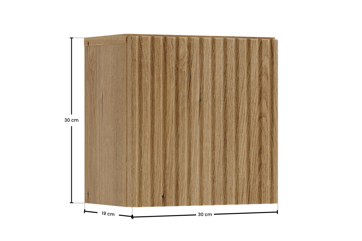 Nova Coast Evoke Qubik Wall Cabinet 1 Door – Coast Evoke Oak, 30×30 cm