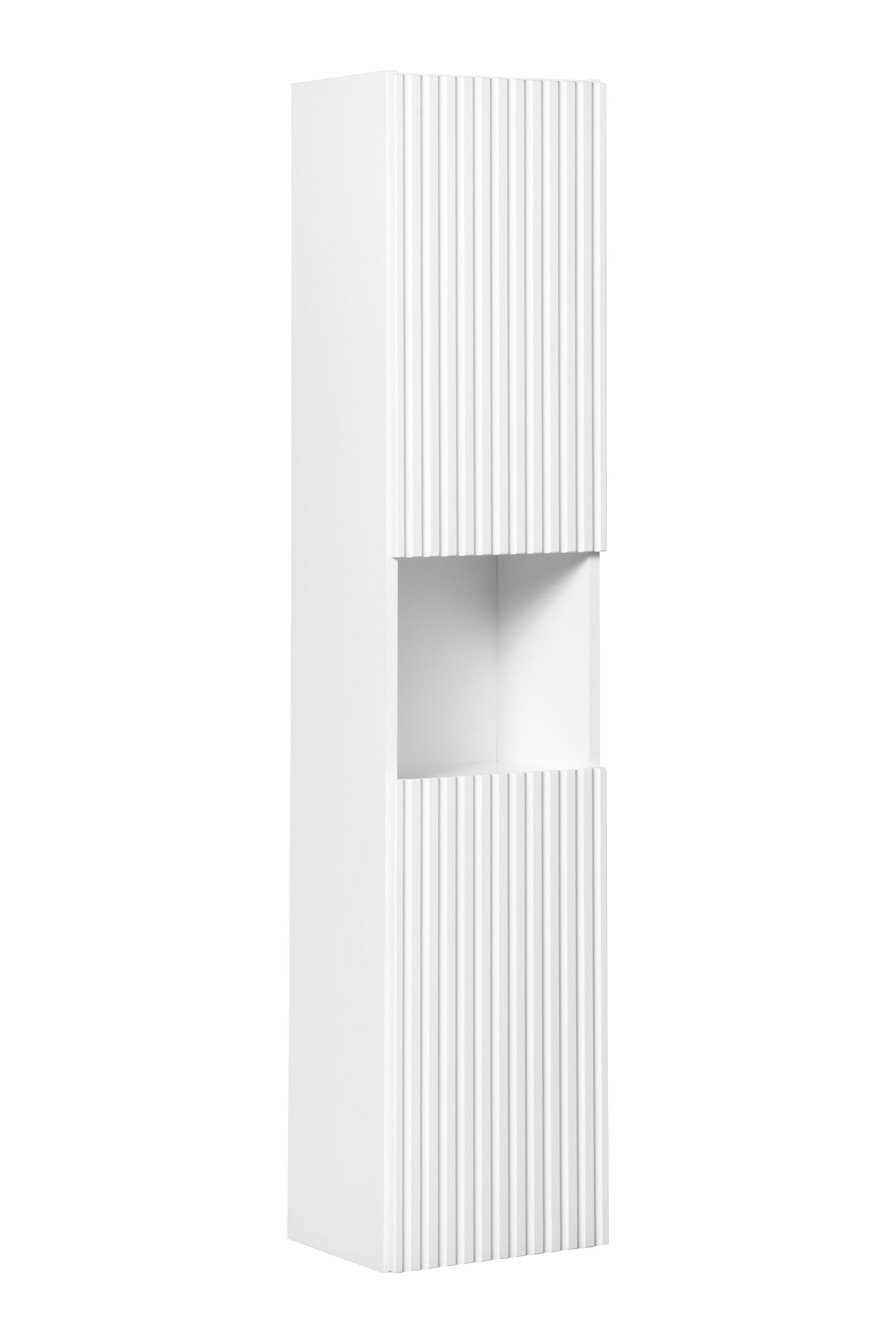Nova White Tall Cabinet 2 Doors – White Matt, 30 cm