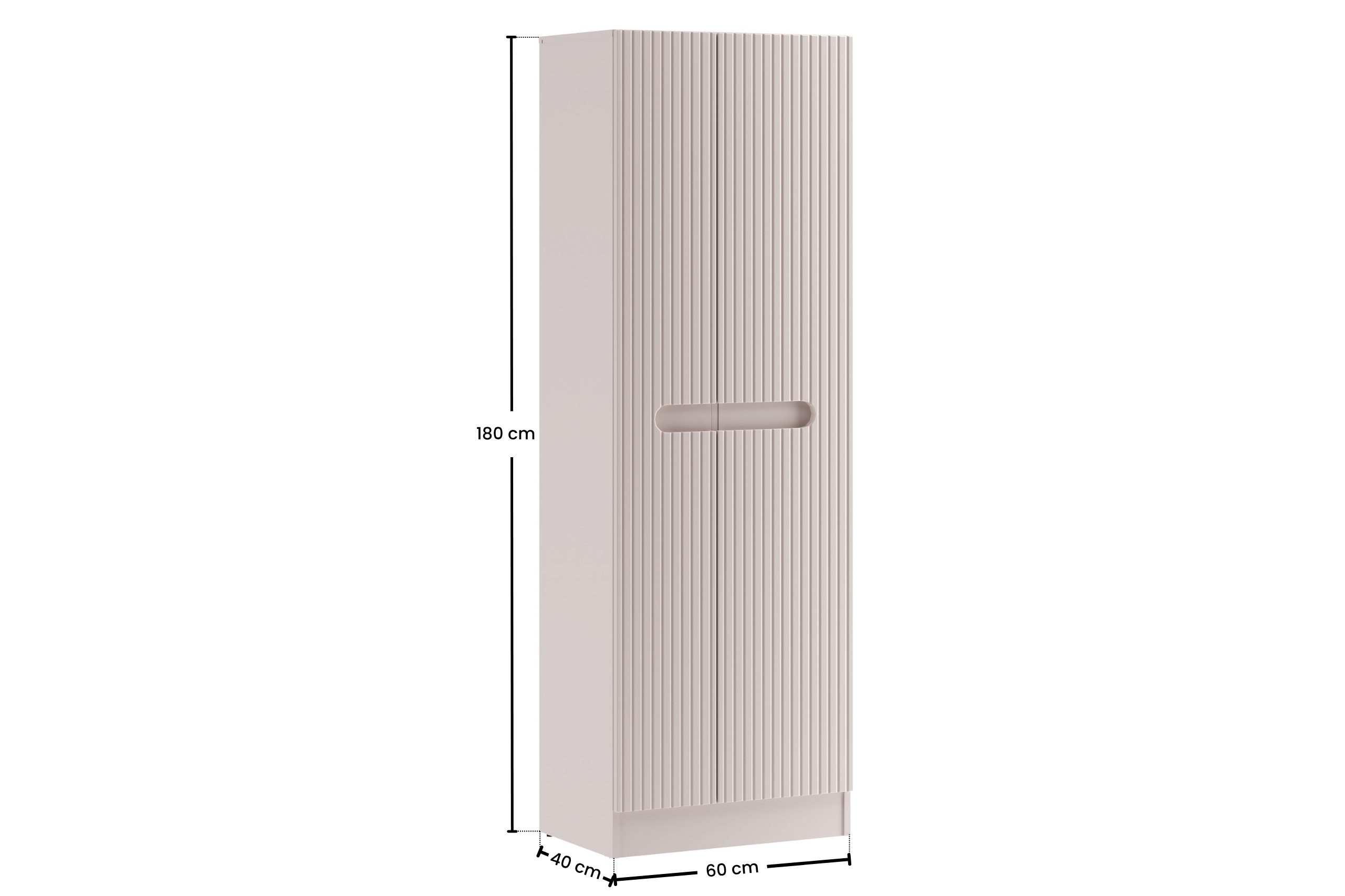 Nova Cashmere Tall Cabinet 2 Doors – Cashmere Matt, 60 cm