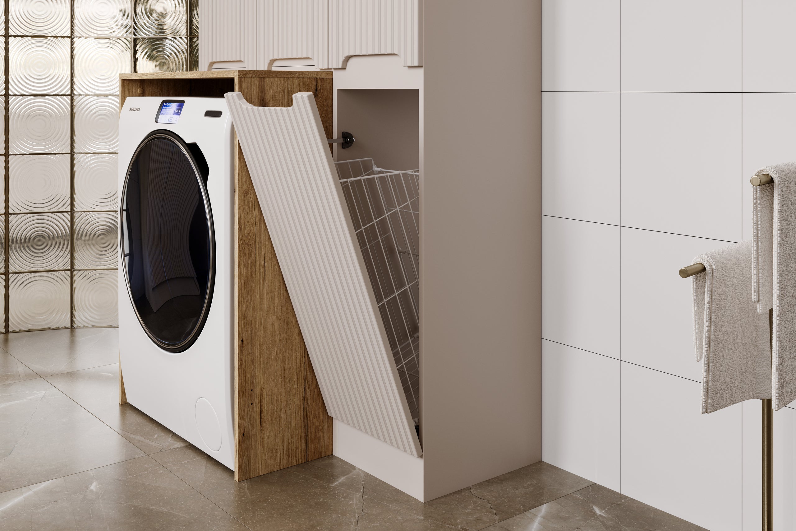 Nova Cashmere Laundry Room Set – Cashmere Matt / Coast Evoke Oak