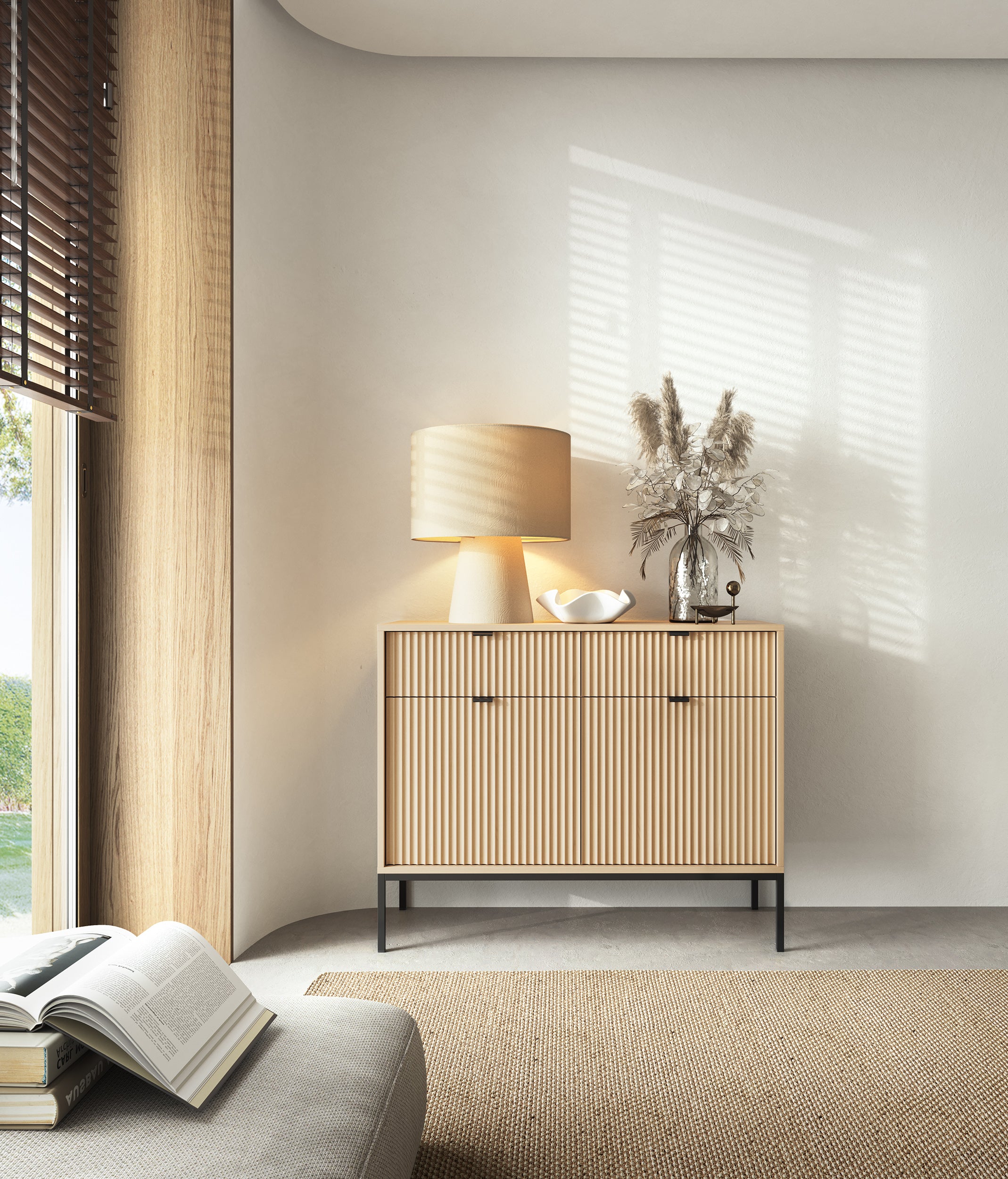 Nova Dresser Vincenz’s oak - Modern Design with Two Doors and Two Drawers