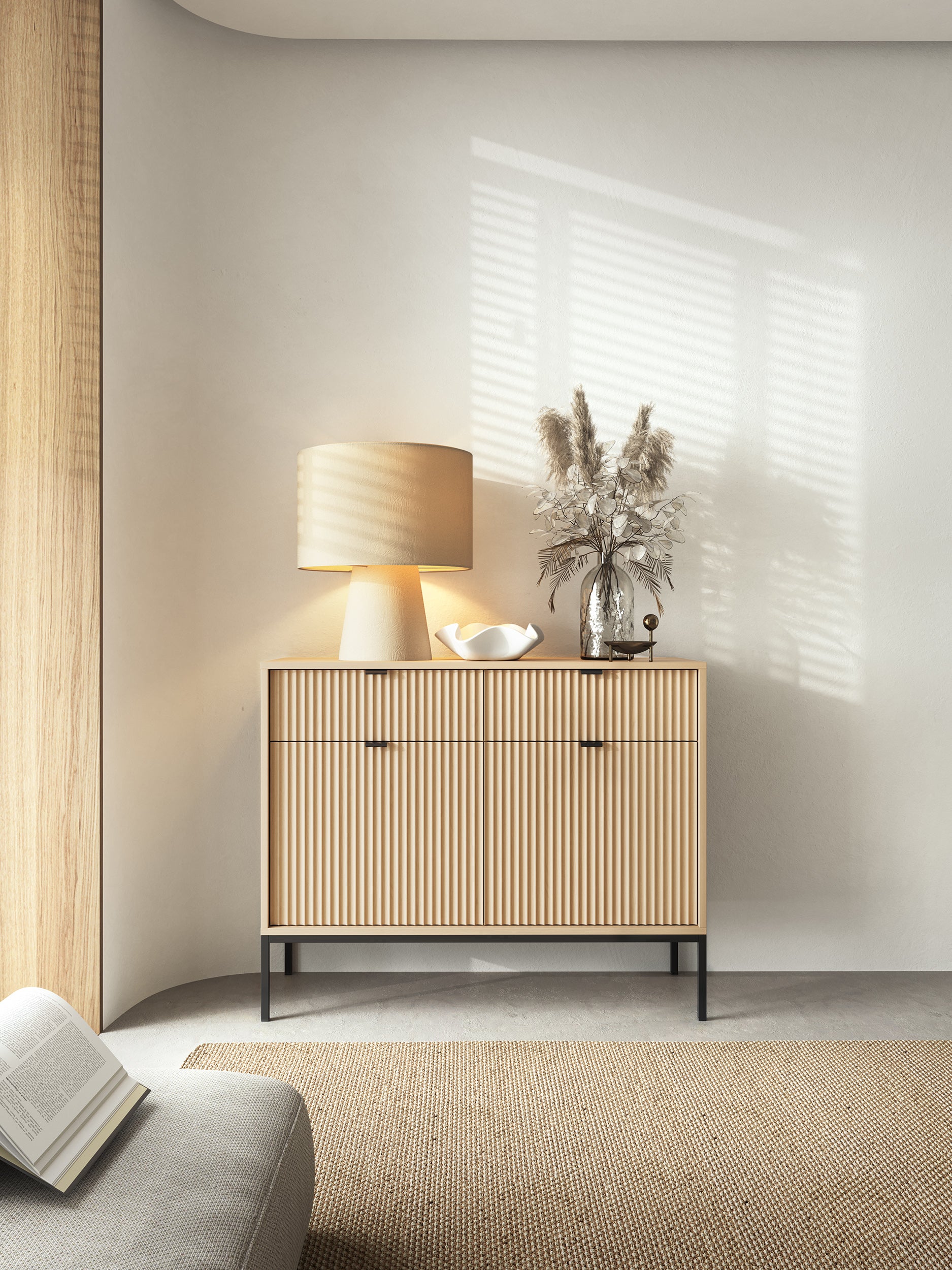 Nova Dresser Vincenz’s oak - Modern Design with Two Doors and Two Drawers