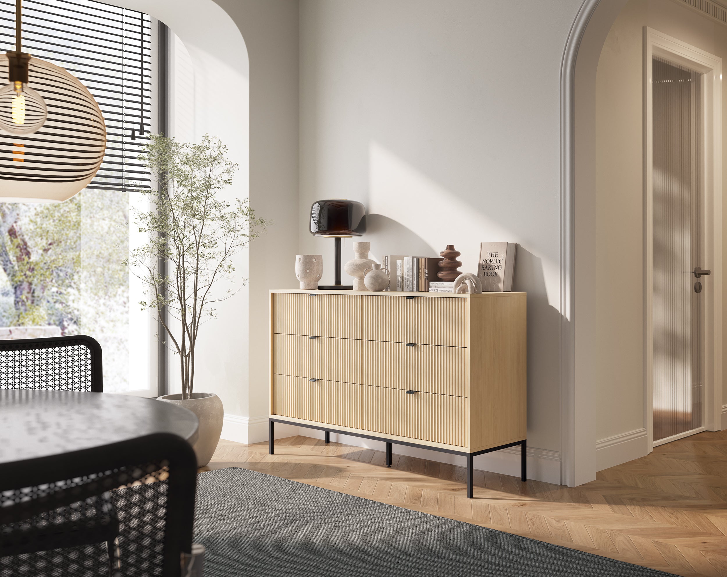 Nova Dresser Vincenz’s oak- A Fusion of Modern Elegance and Practical Storage