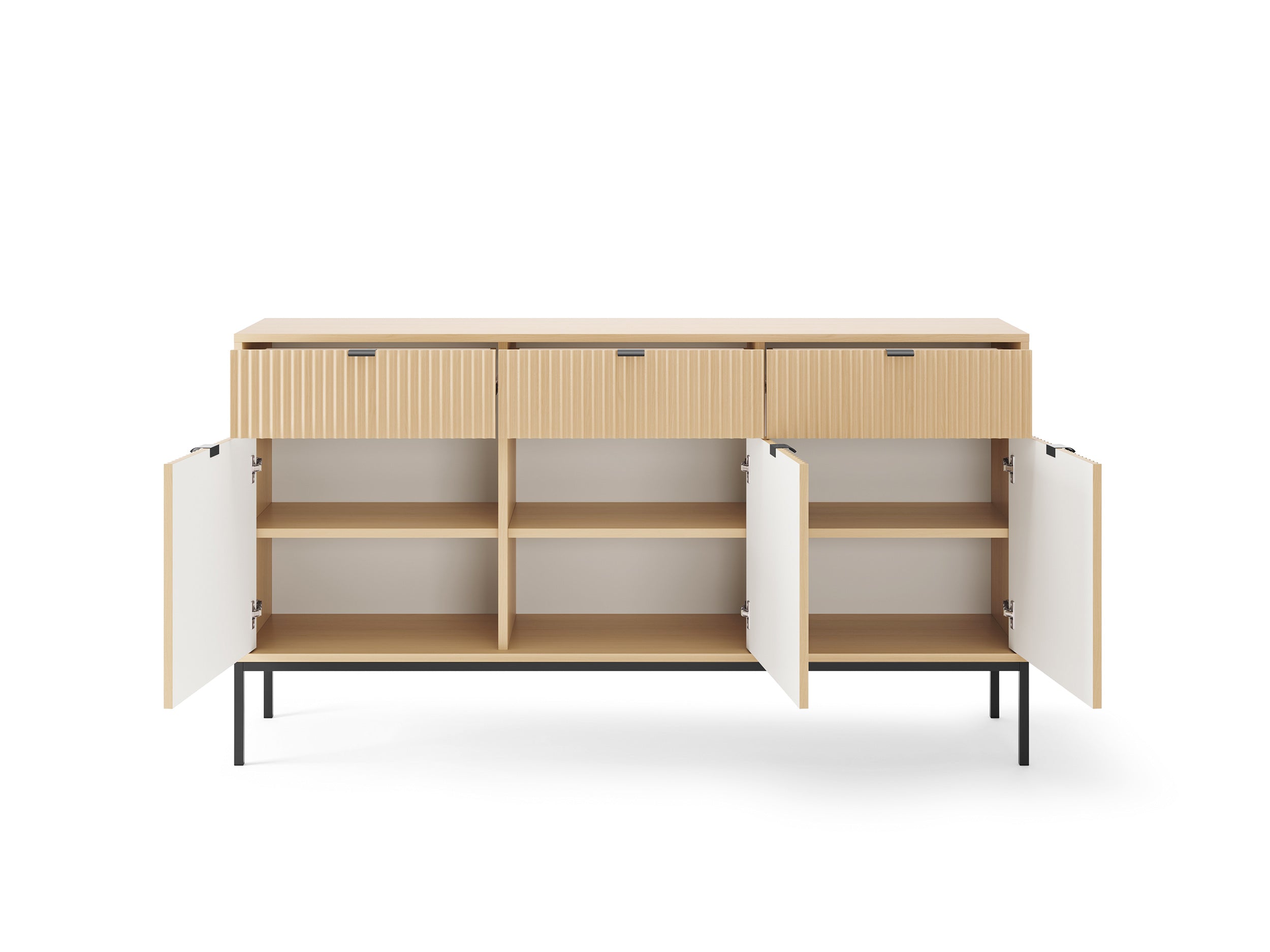 Nova Dresser Vincenz’s oak- Modern Design with Three Door and Three Drawers