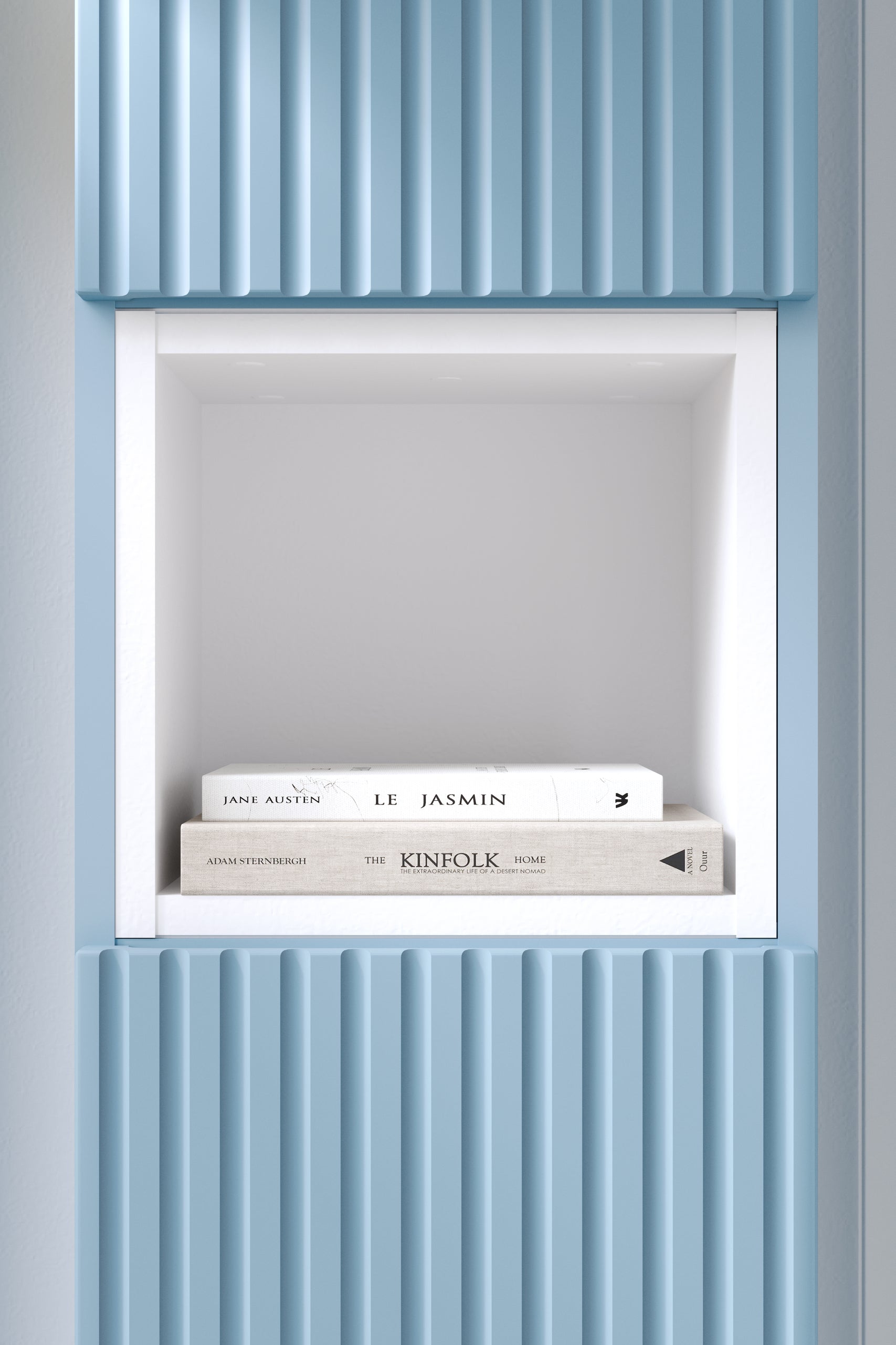 Nova Denim Tall Cabinet 2 Doors – Denim Blue, 30 cm