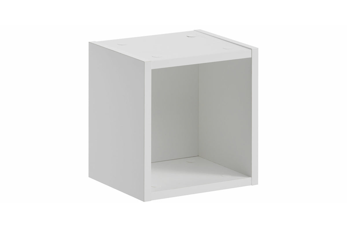 Nova White Qubik Open Wall Shelf – White Matt, 27 cm