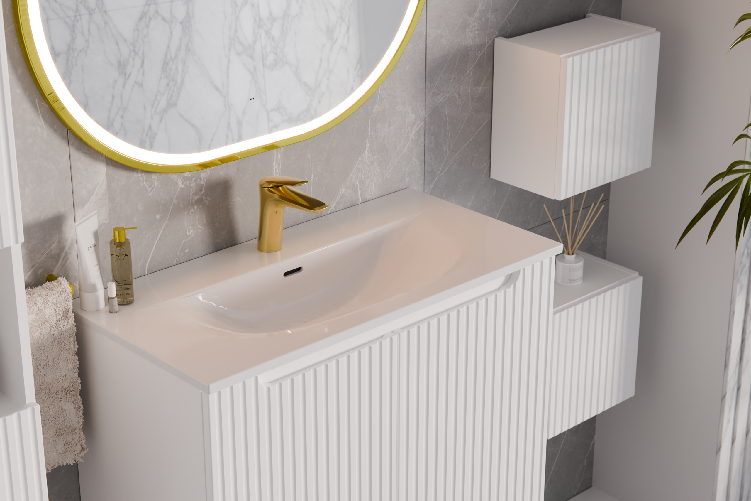 Nova White Vanity Unit Set 50 / 60 / 80 / 120 / 140 cm – Configure Your Bathroom