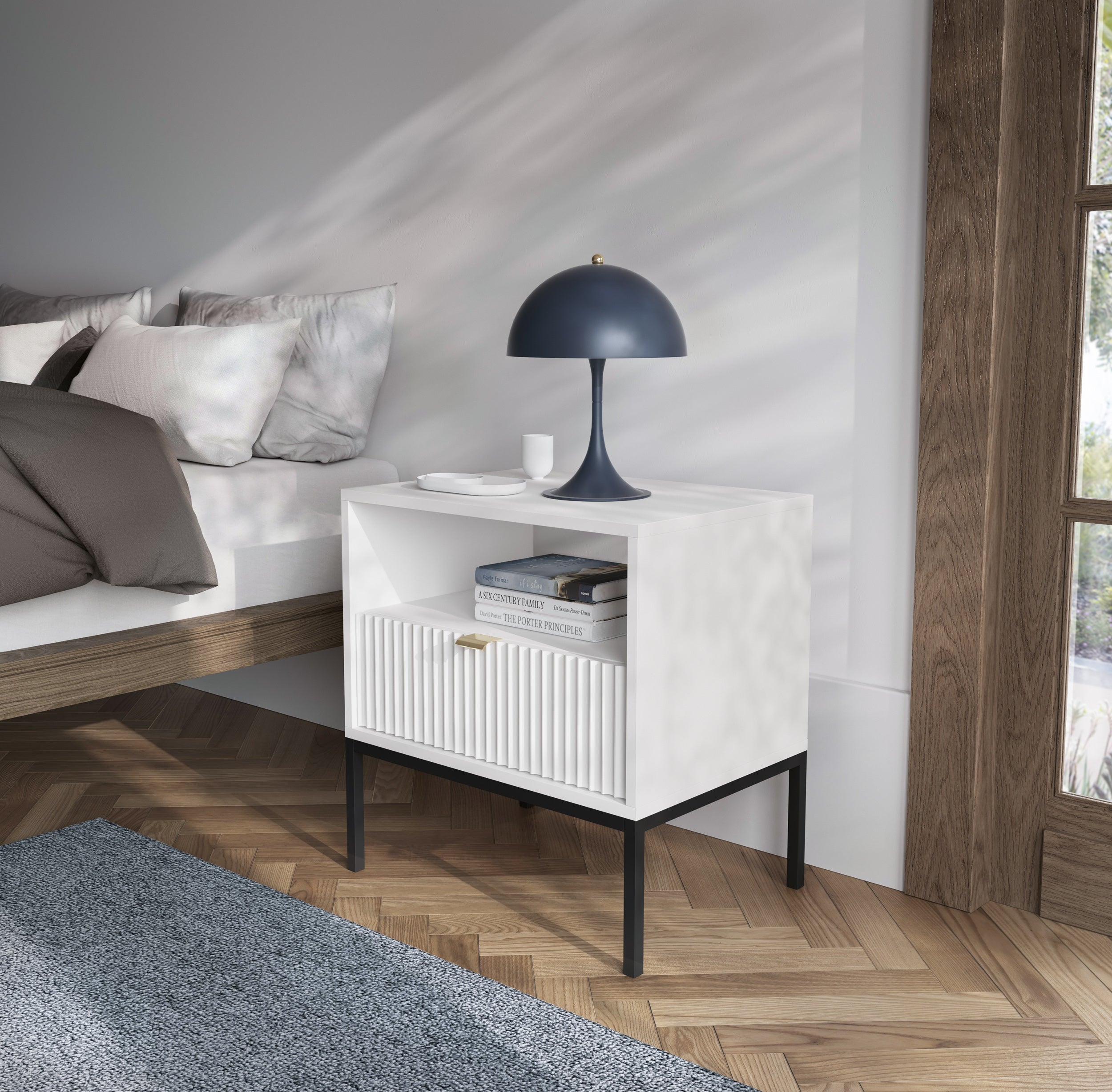 Nova Nightstand White - Modern Elegance for Your Bedroom