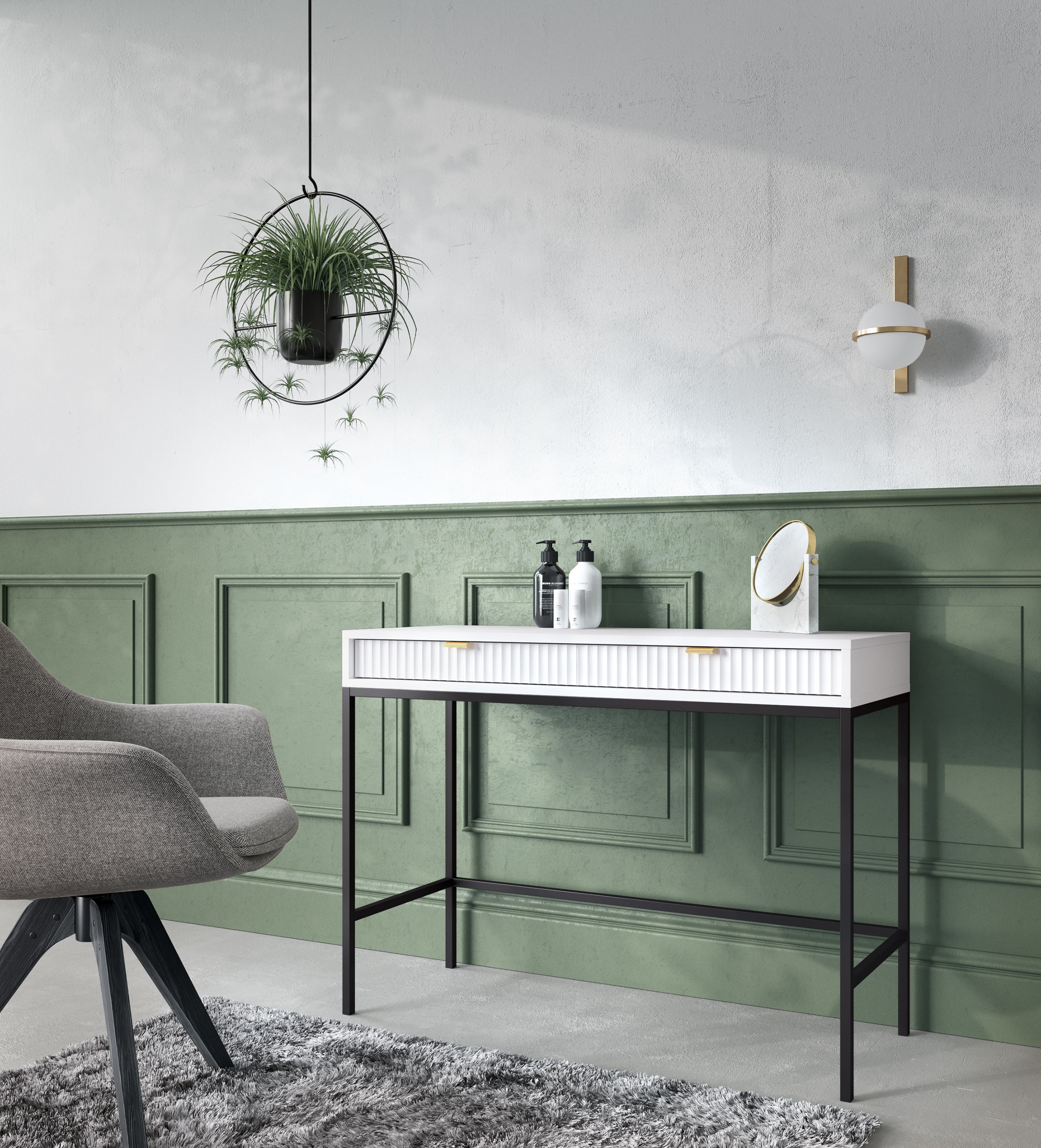 Nova Vanity Table White - A Fusion of Modern Elegance and Practical Storage