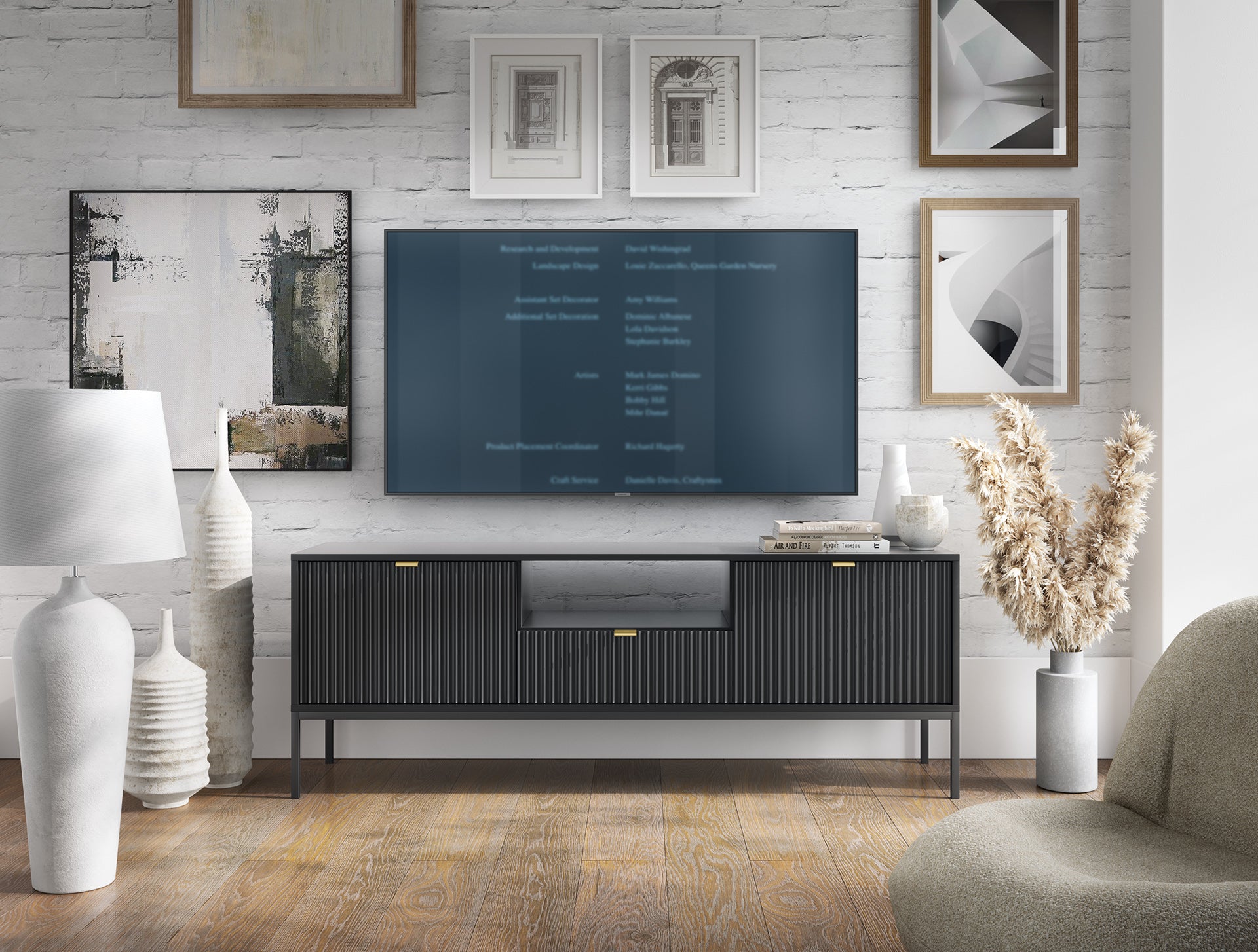 Nova TV STAND Black - Modern Design and Versatile Style in a Sleek TV Cabinet