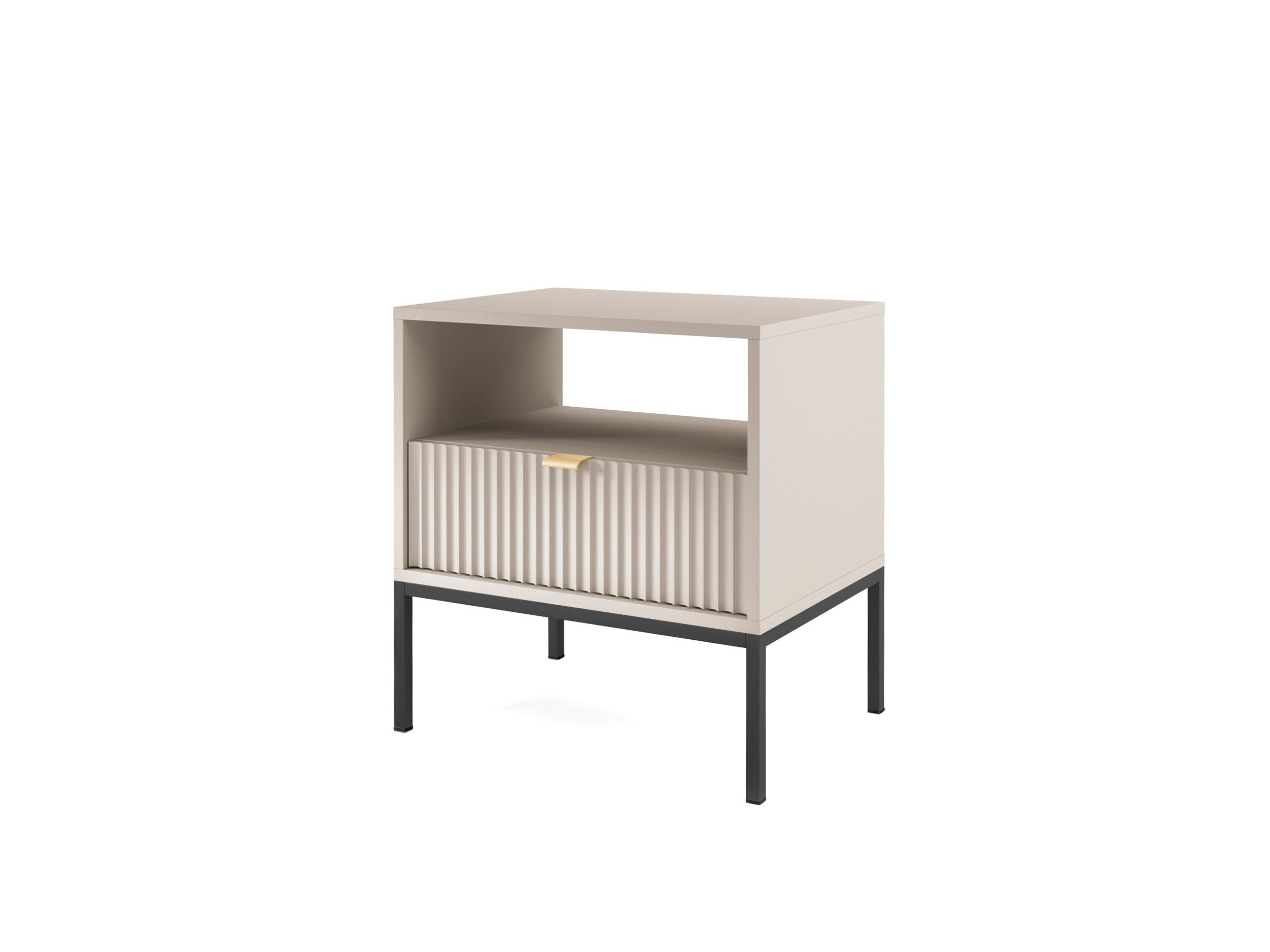 Nova Nightstand Cashmere - Modern Elegance for Your Bedroom