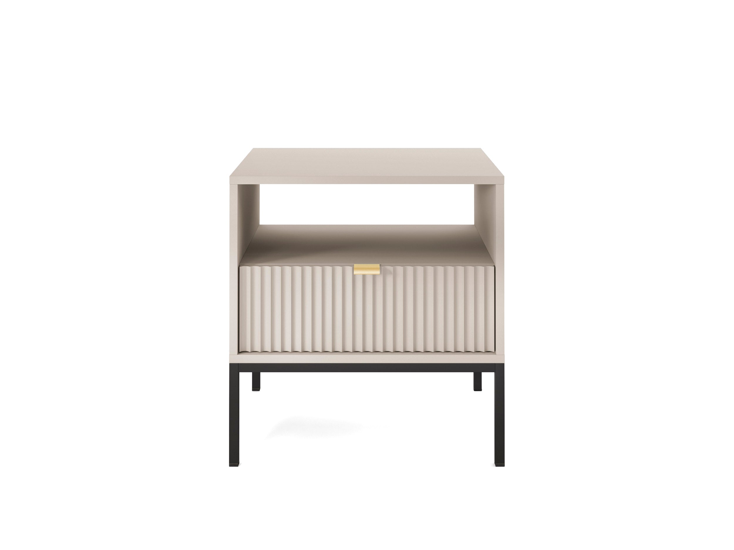 Nova Nightstand Cashmere - Modern Elegance for Your Bedroom