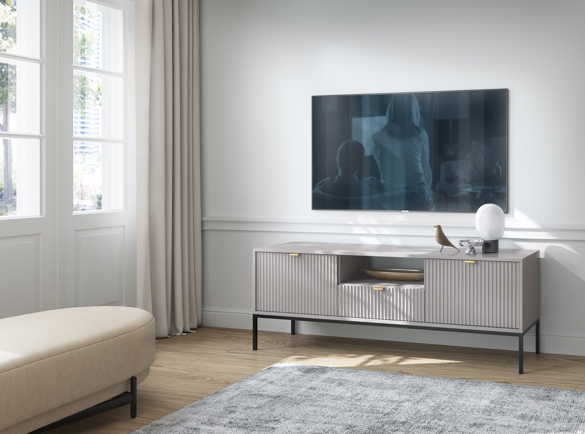 Nova TV STAND Gray - Modern Design and Versatile Style in a Sleek TV Cabinet