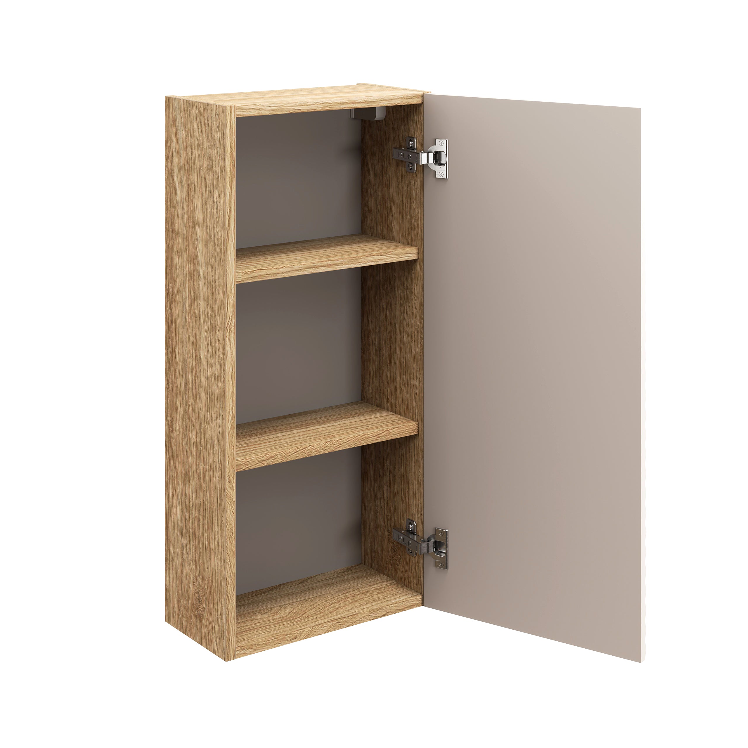 Ocean Wall Cabinet – Oiled Oak / Beige, 35 cm