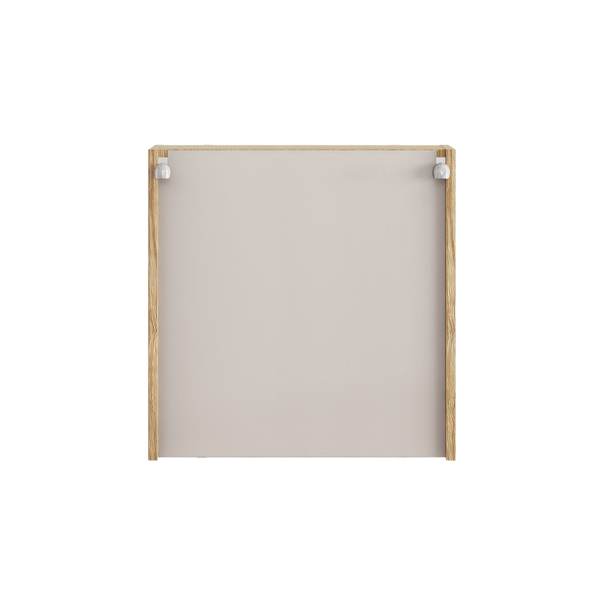 Ocean Qubik Wall Cabinet – Oiled Oak / Beige, 35x35 cm