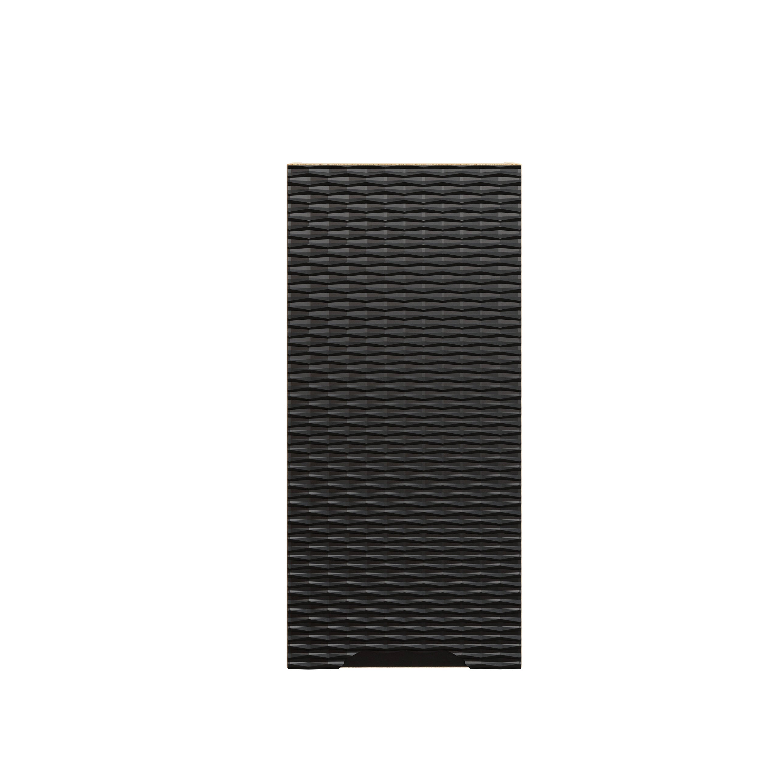 Ocean Wall Cabinet 1-Door – Black Matt / Oiled Oak, 35 cm