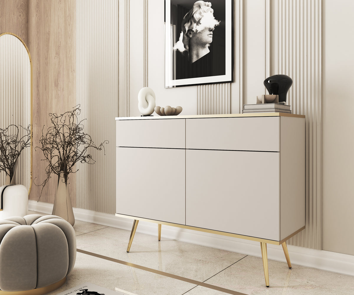 Oro KSZ107 Sideboard Beige / Gold Legs