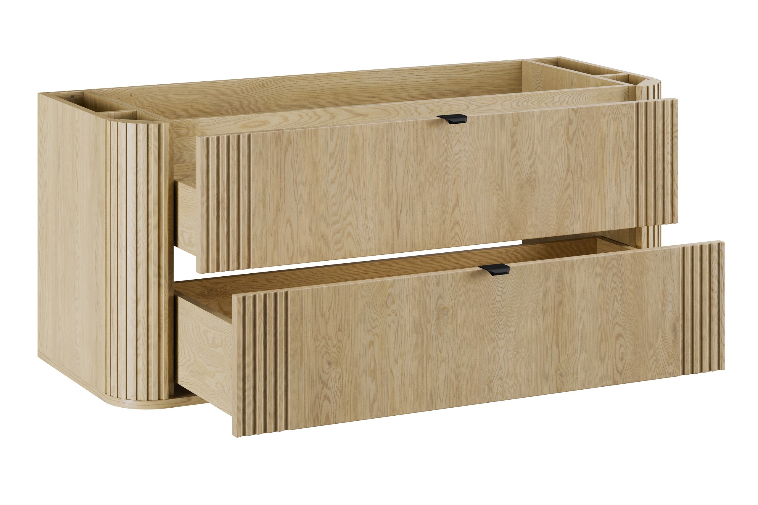 Ovalia Cremona Vanity Unit 80 / 100 / 120 cm  – Cremona Oak, 2 Drawers – Configure Your Bathroom