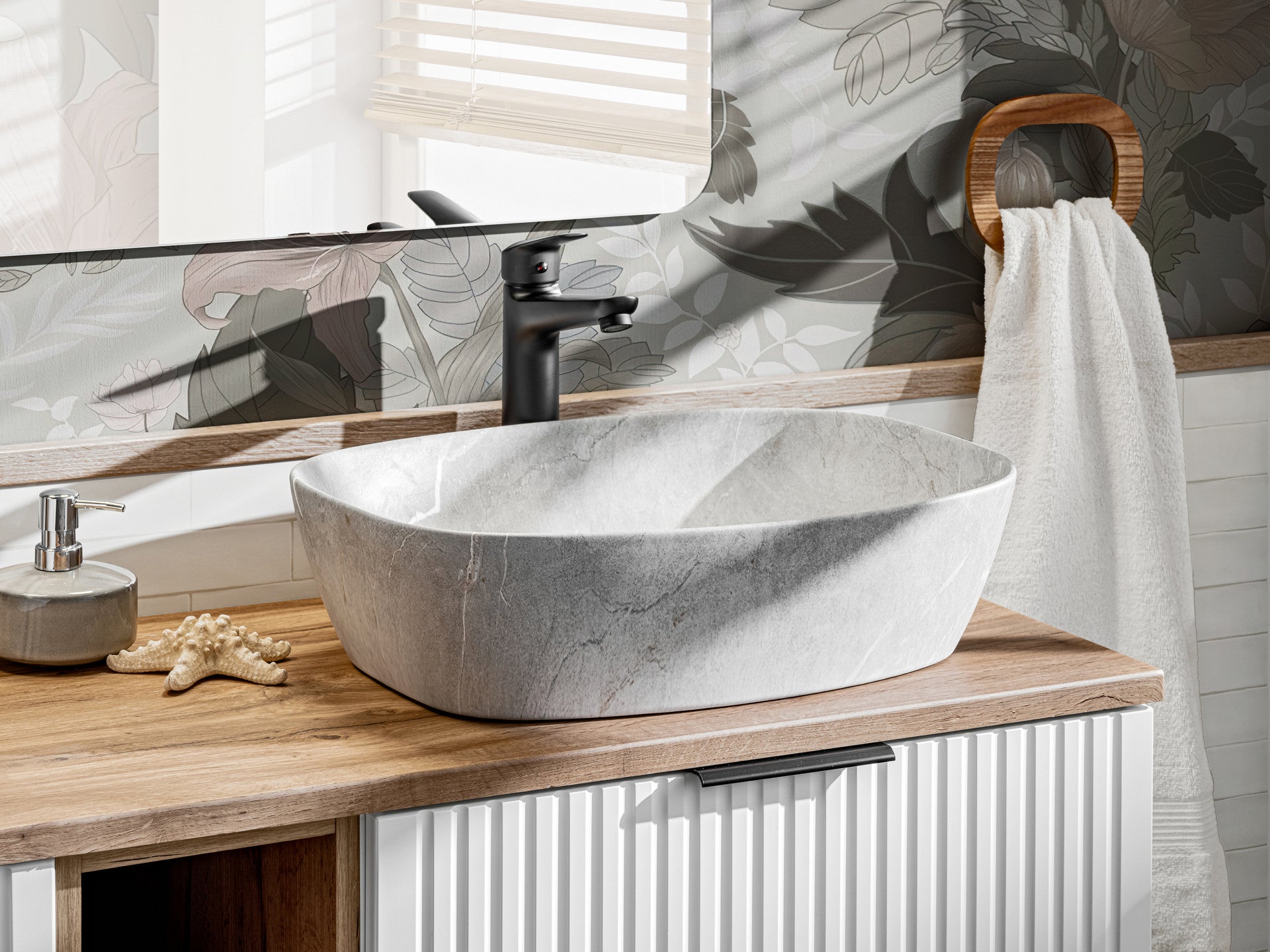 Adel White Vanity Unit Set 40 / 60 / 80 cm – Configure Your Bathroom