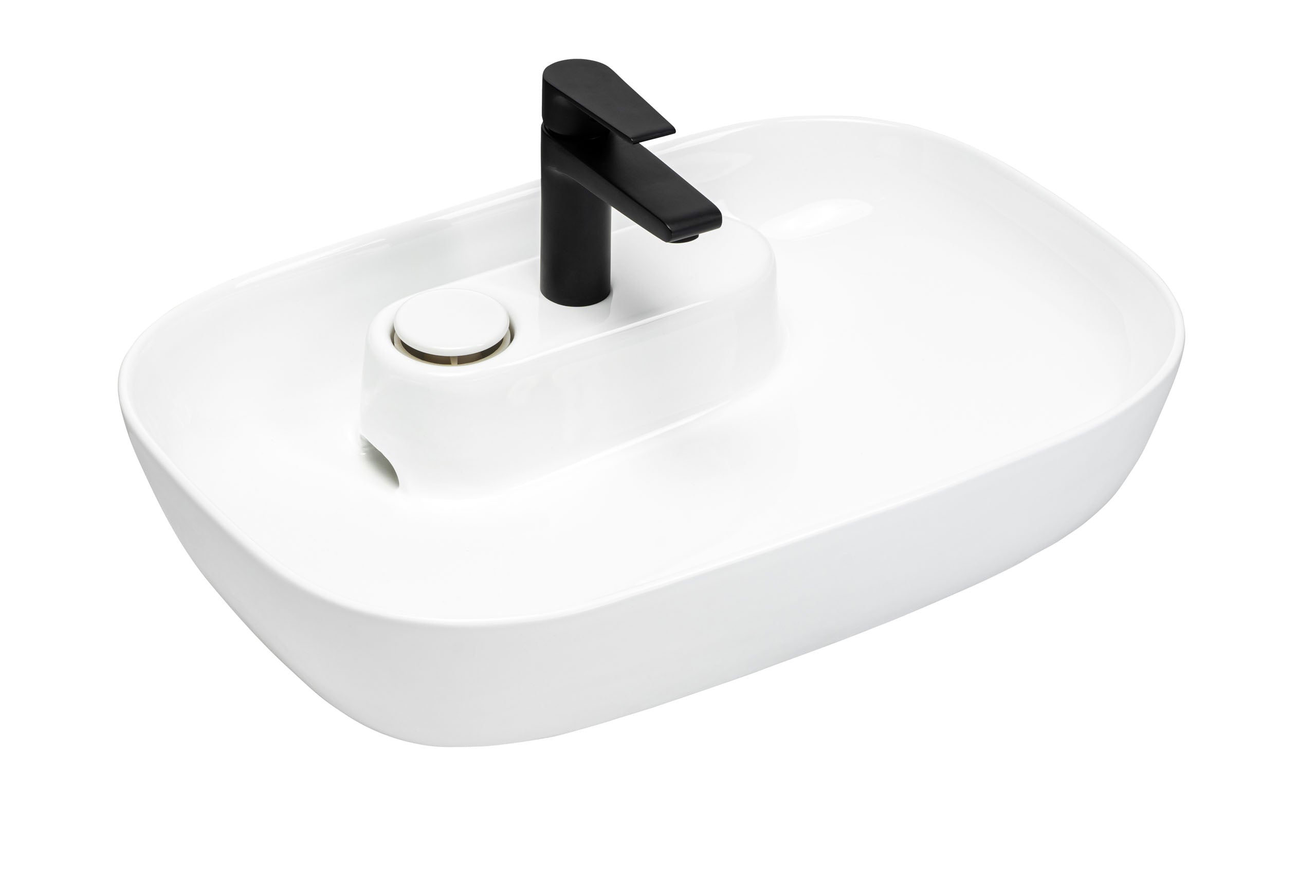 Pola Countertop Basin – Gloss White, 60 cm