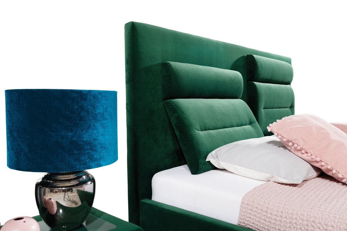 PORTO Upholstered Bed 140 / 160 / 180 / 200 cm – Adjustable Headboard