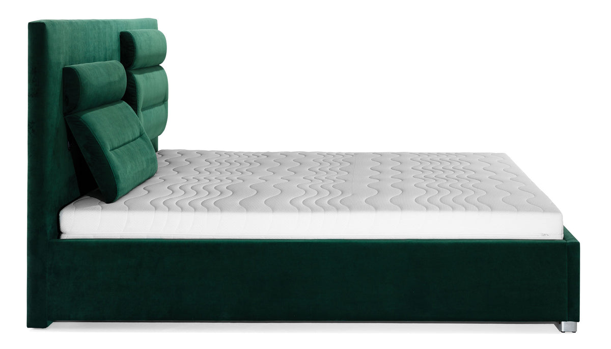PORTO Upholstered Bed 140 / 160 / 180 / 200 cm – Adjustable Headboard