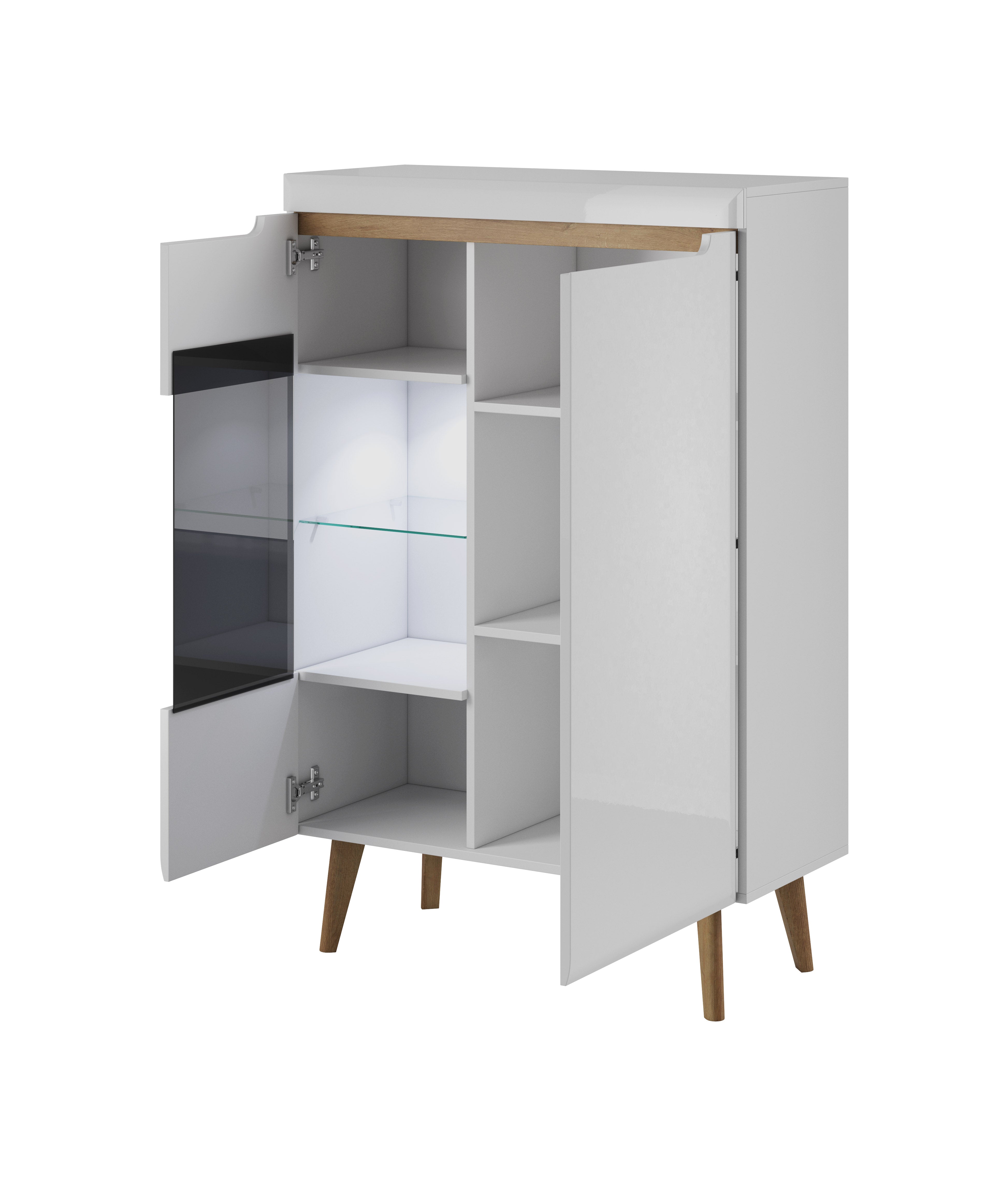 Nordi Cabinet Display White - Scandic style