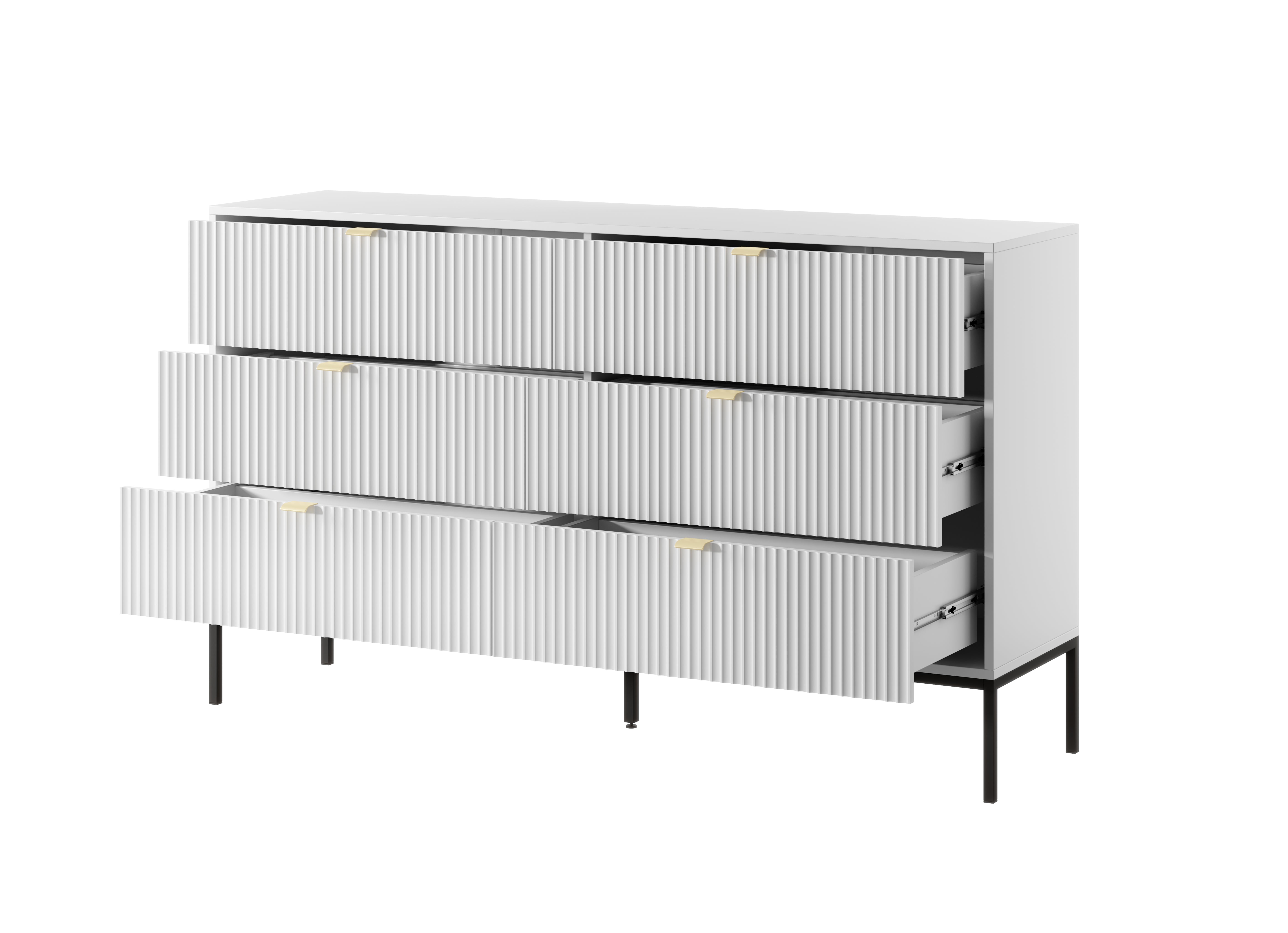 Nova Dresser White- A Fusion of Modern Elegance and Practical Storage