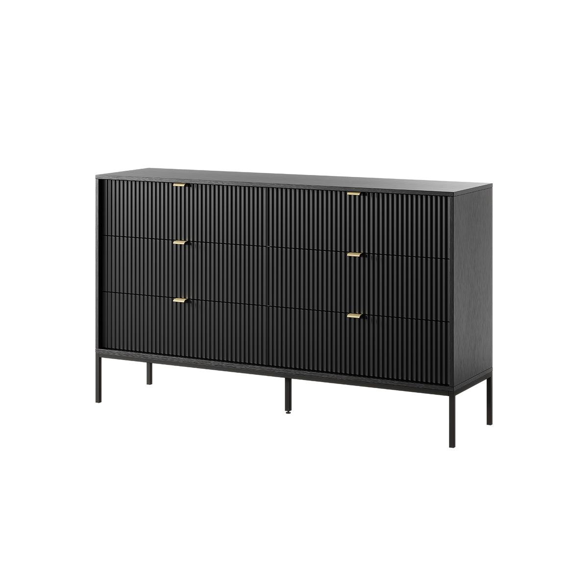 Nova Dresser Black- A Fusion of Modern Elegance and Practical Storage