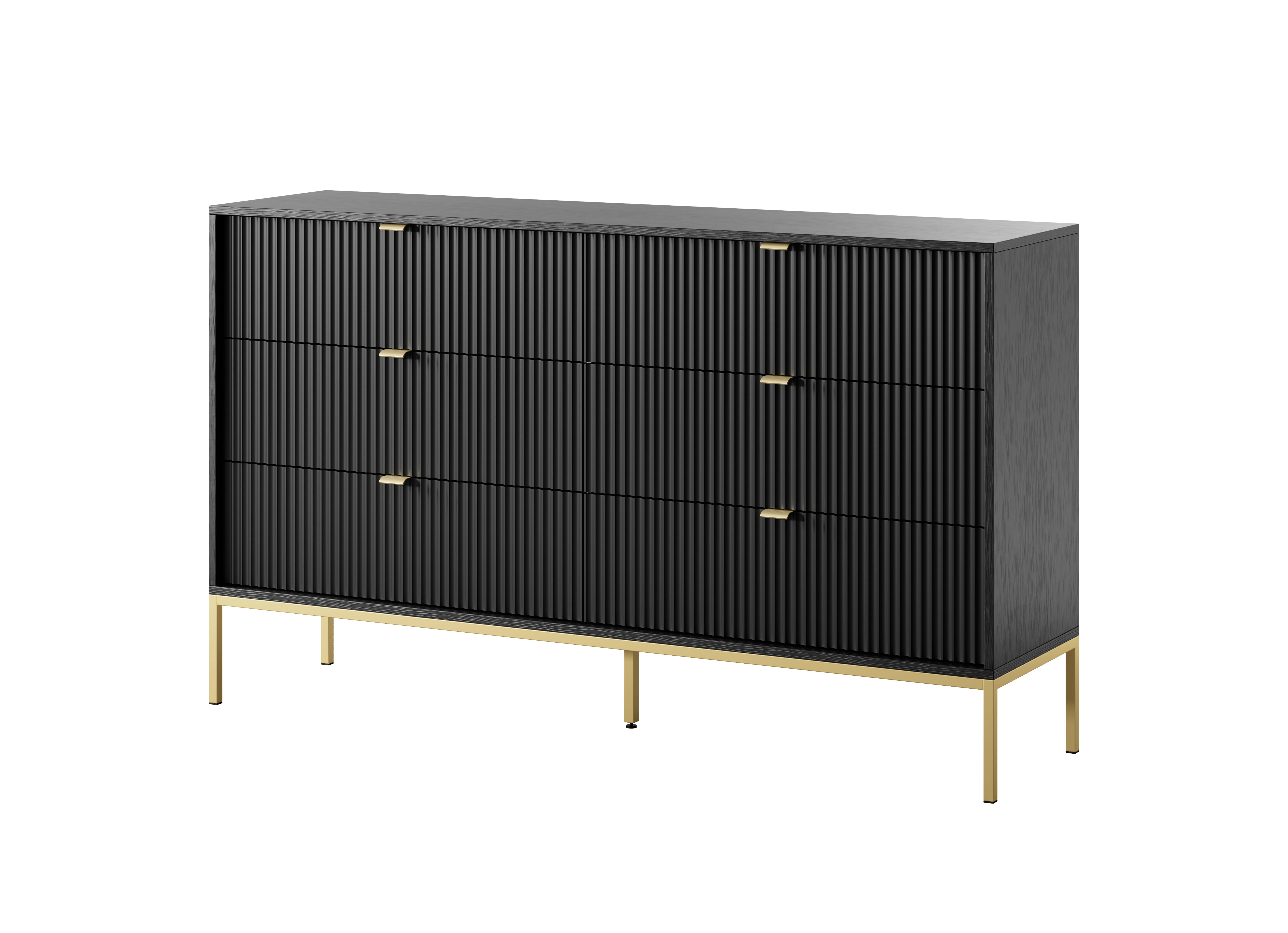 Nova Dresser Black- A Fusion of Modern Elegance and Practical Storage