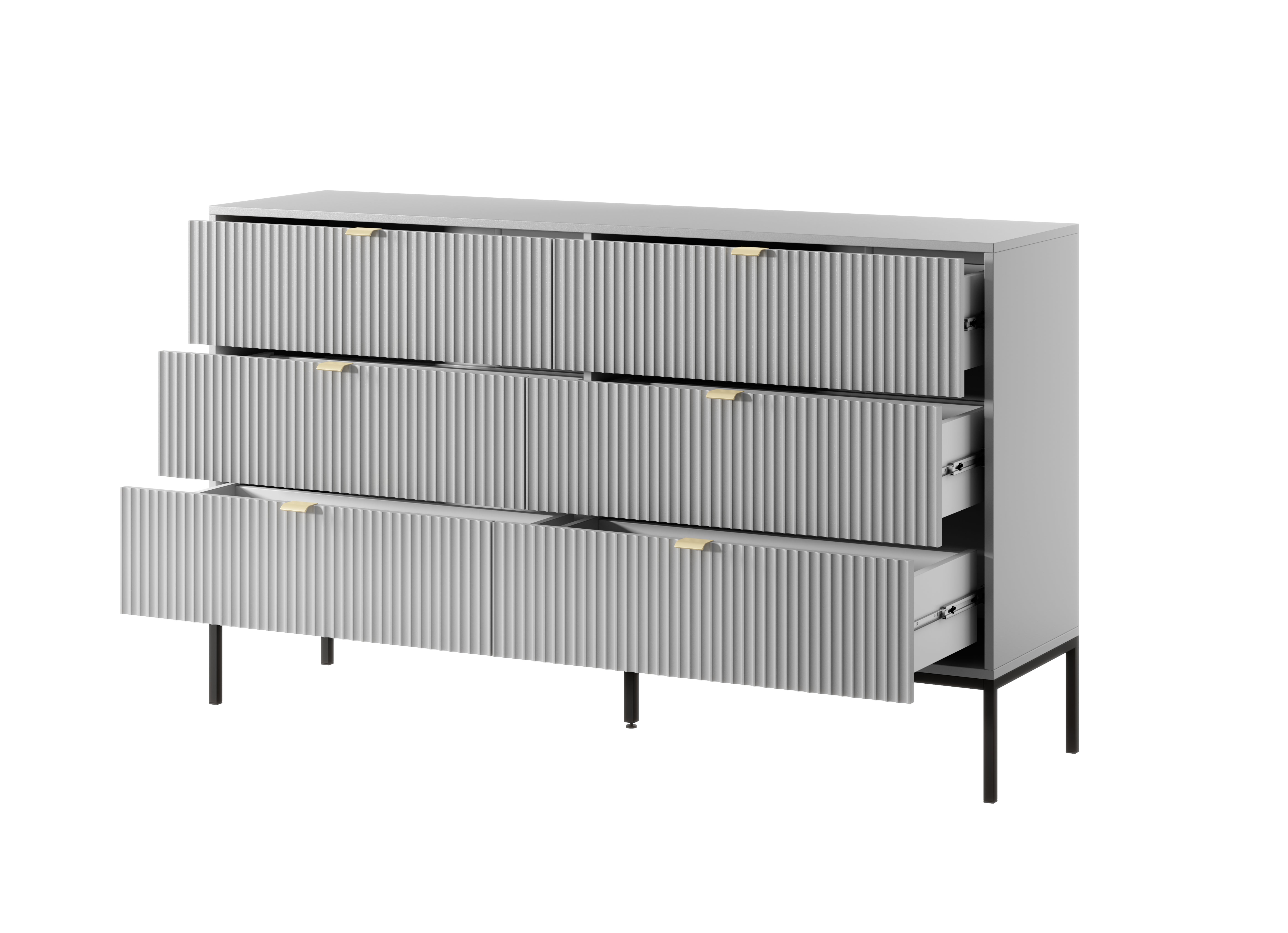 Nova Dresser Gray - A Fusion of Modern Elegance and Practical Storage