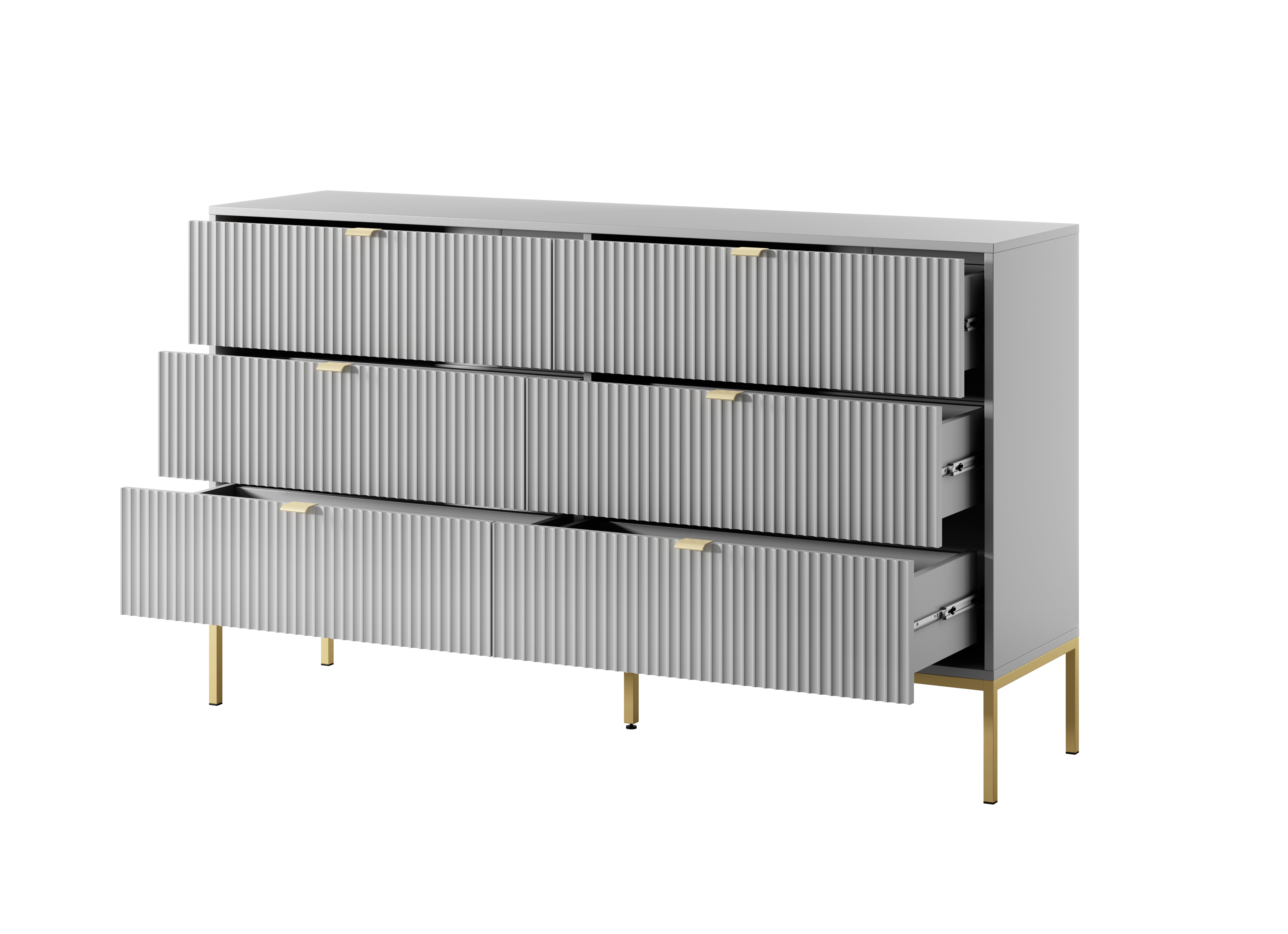 Nova Dresser Gray - A Fusion of Modern Elegance and Practical Storage