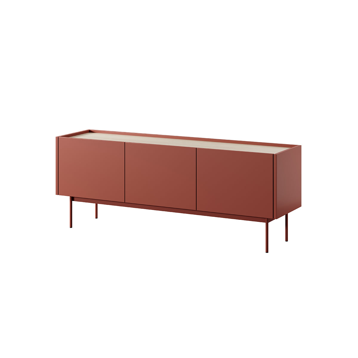 Color TV Stand Ceramic Red