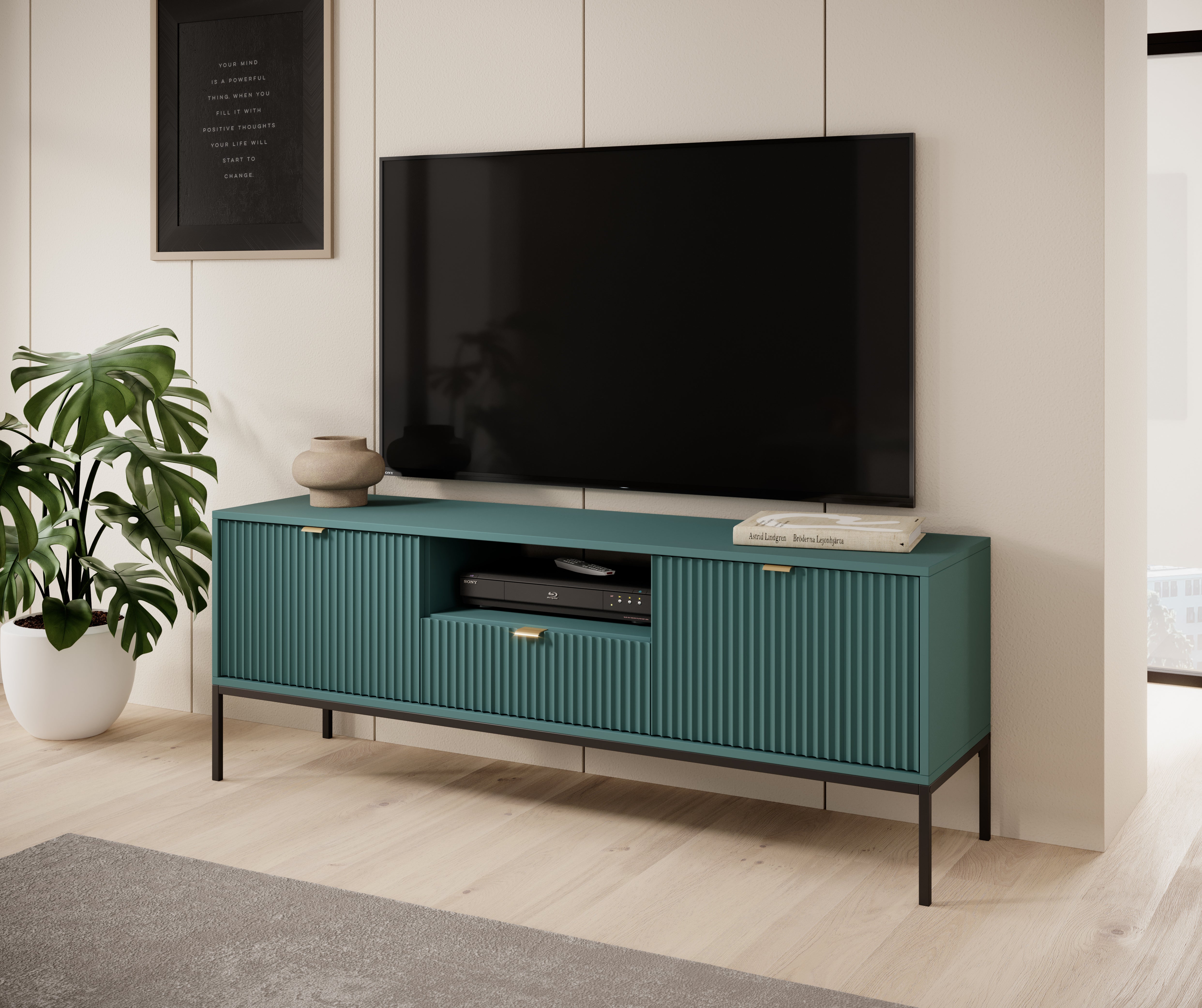 Nova TV STAND Labrador Green - Modern Design and Versatile Style in a Sleek TV Cabinet