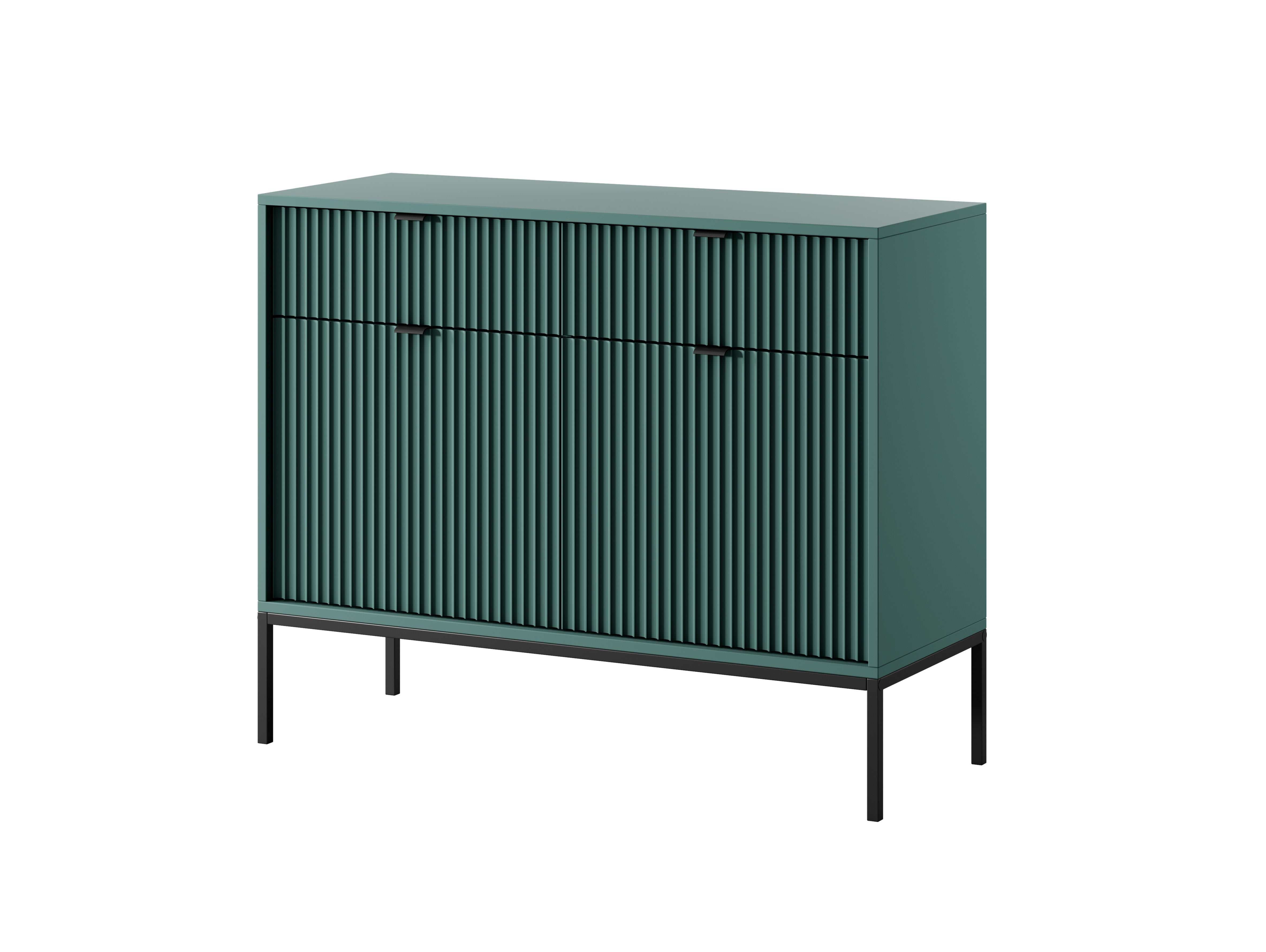 Nova Dresser Labrador Green - Modern Design with Two Doors and Two Drawers