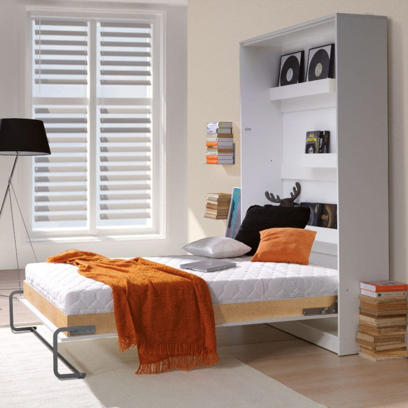 Customizable Murphy Bed Basic Furniture Set White Matt 90, 120, 140 x 200 cm