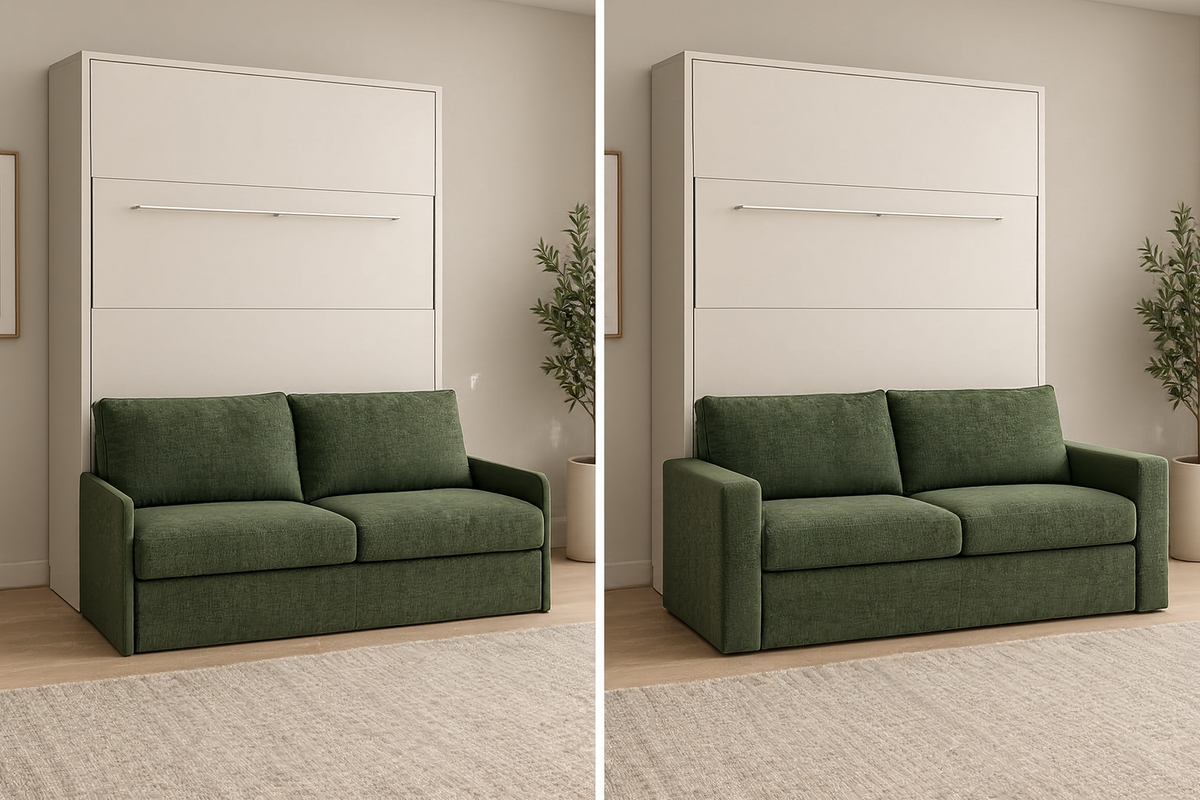 Customizable Genius Comfort Murphy Bed with Sofa 140 x 200 cm – Cashmere