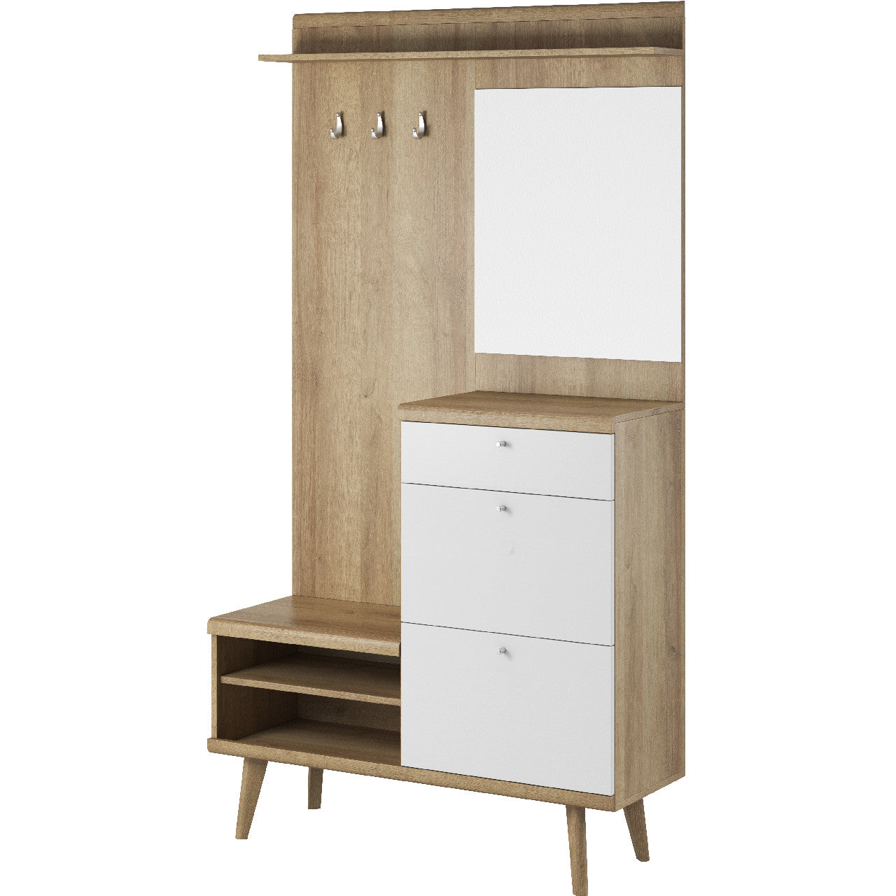 PRIMO 12 Hallway Wardrobe Riviera Oak / White