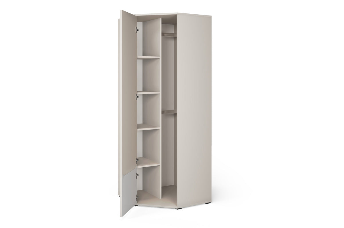 Rayo Corner Wardrobe – Cashmere, 70 cm